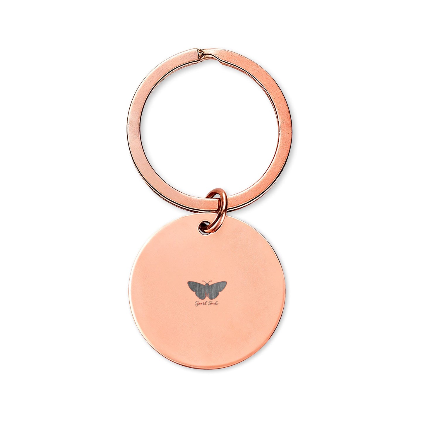 Engravable Round Stainless Steel Keychain — "Remember Who You Are"