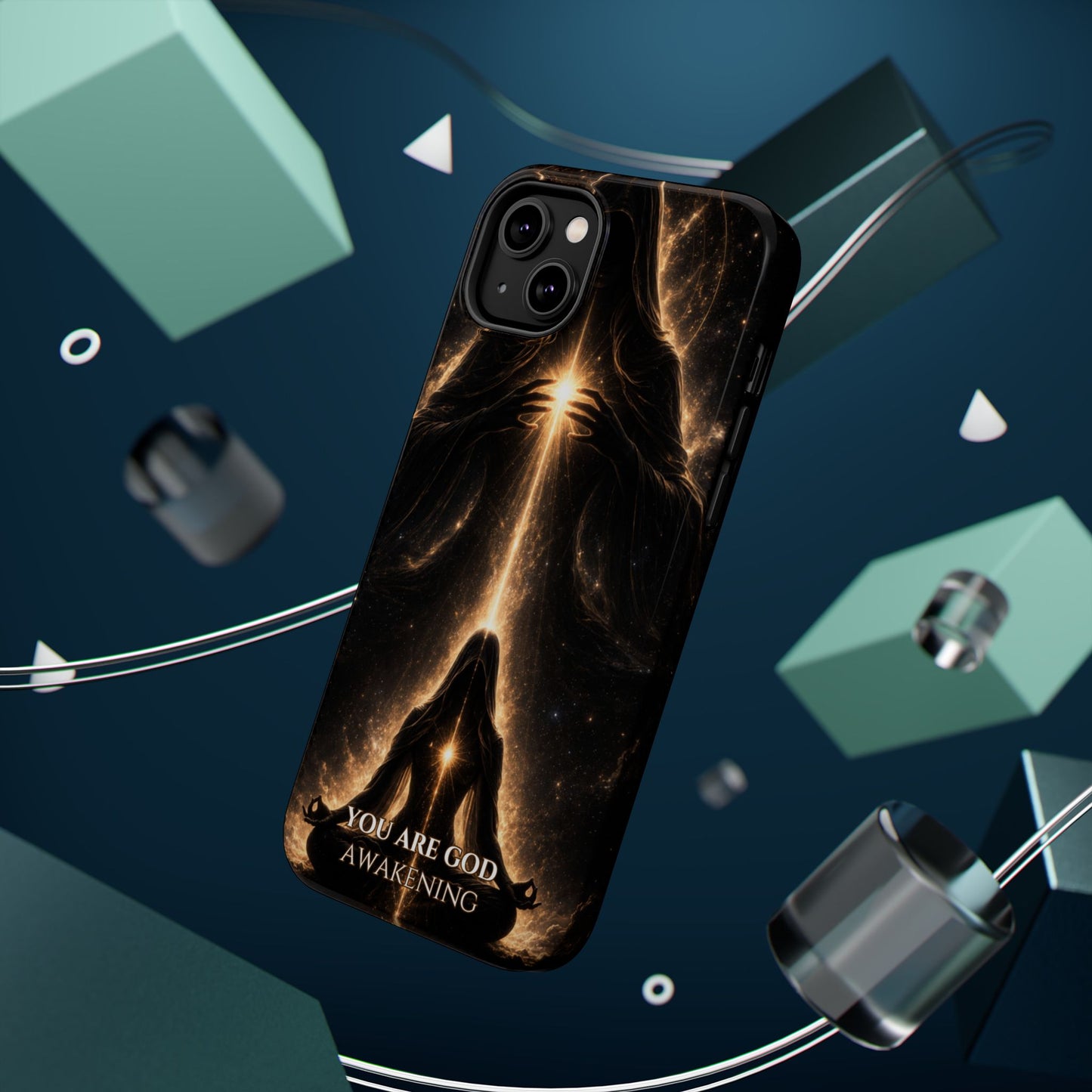 Spiritual Galaxy Phone Case — "You Are God Awakening" Magnetic Impact‑Resistant Case
