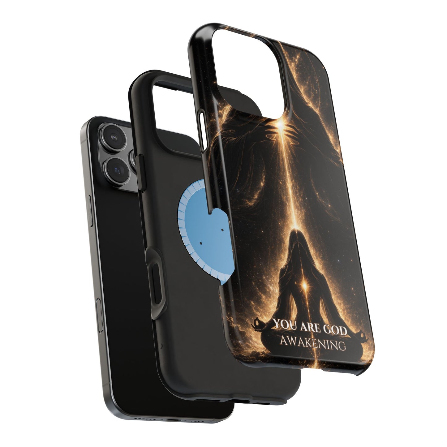 Spiritual Galaxy Phone Case — "You Are God Awakening" Magnetic Impact‑Resistant Case