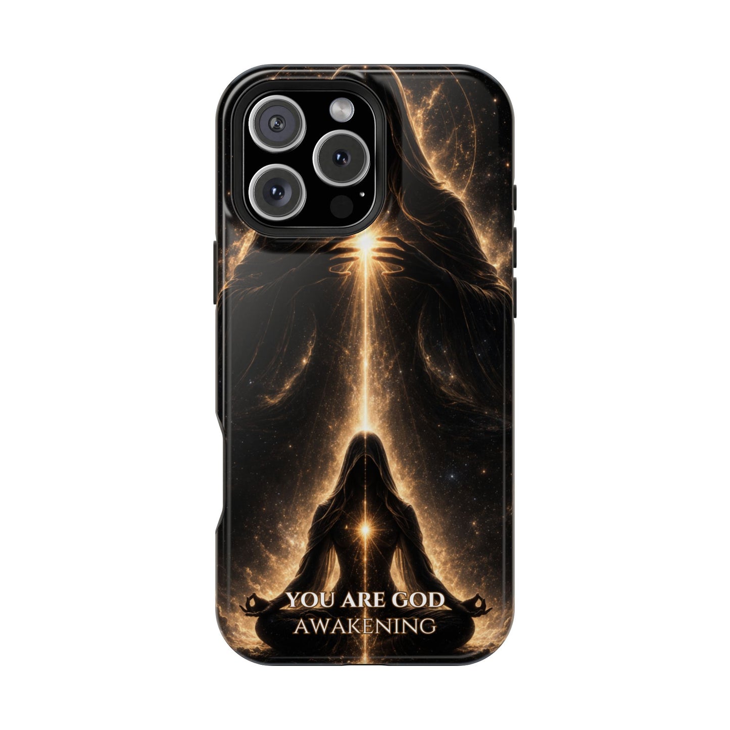 Spiritual Galaxy Phone Case — "You Are God Awakening" Magnetic Impact‑Resistant Case