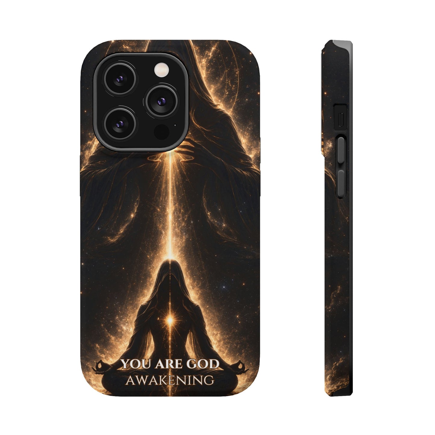 Spiritual Galaxy Phone Case — "You Are God Awakening" Magnetic Impact‑Resistant Case