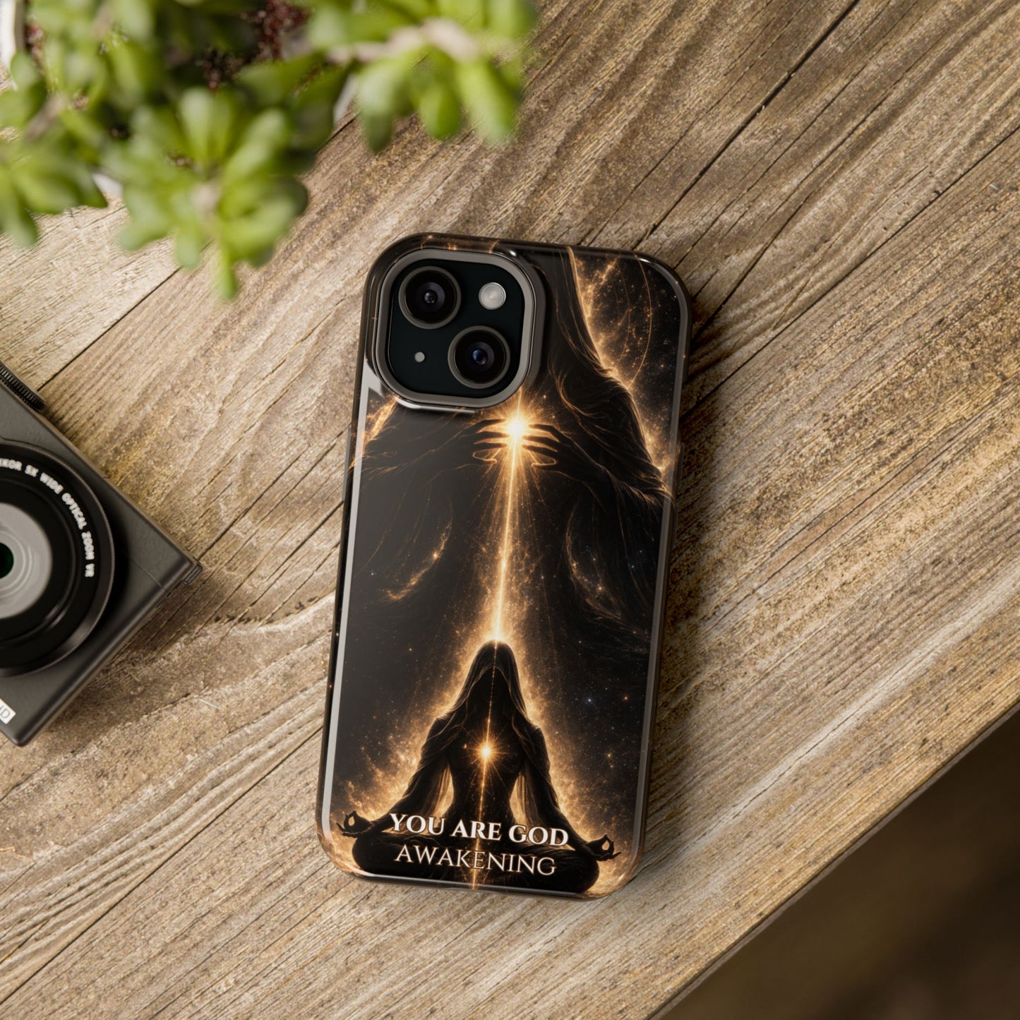 Spiritual Galaxy Phone Case — "You Are God Awakening" Magnetic Impact‑Resistant Case