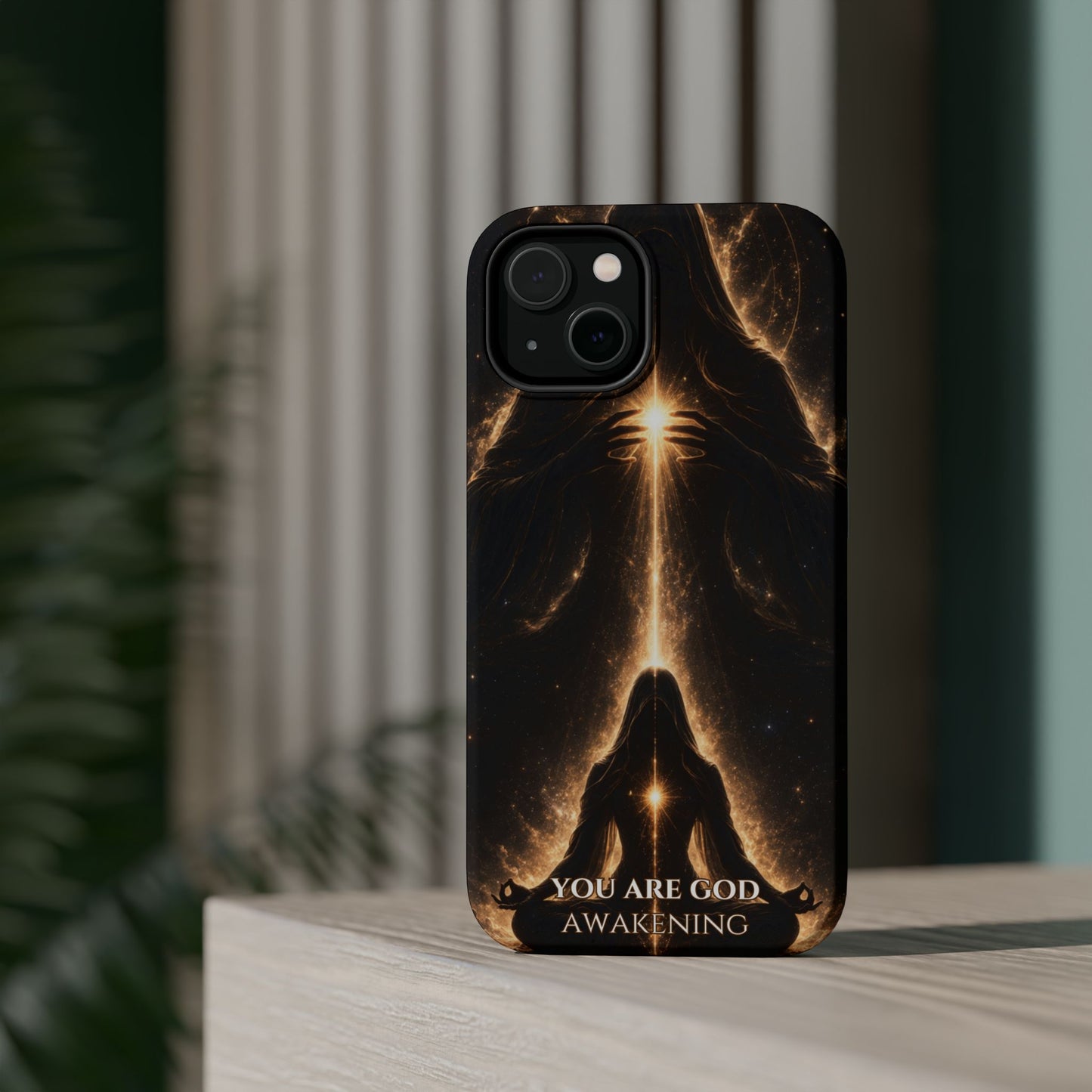 Spiritual Galaxy Phone Case — "You Are God Awakening" Magnetic Impact‑Resistant Case