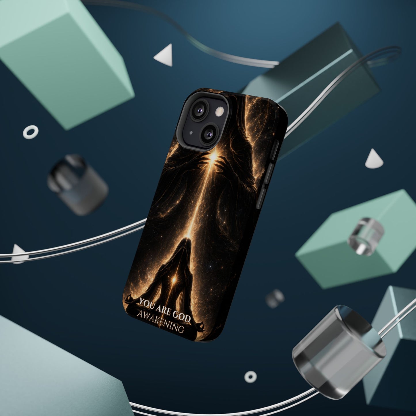 Spiritual Galaxy Phone Case — "You Are God Awakening" Magnetic Impact‑Resistant Case