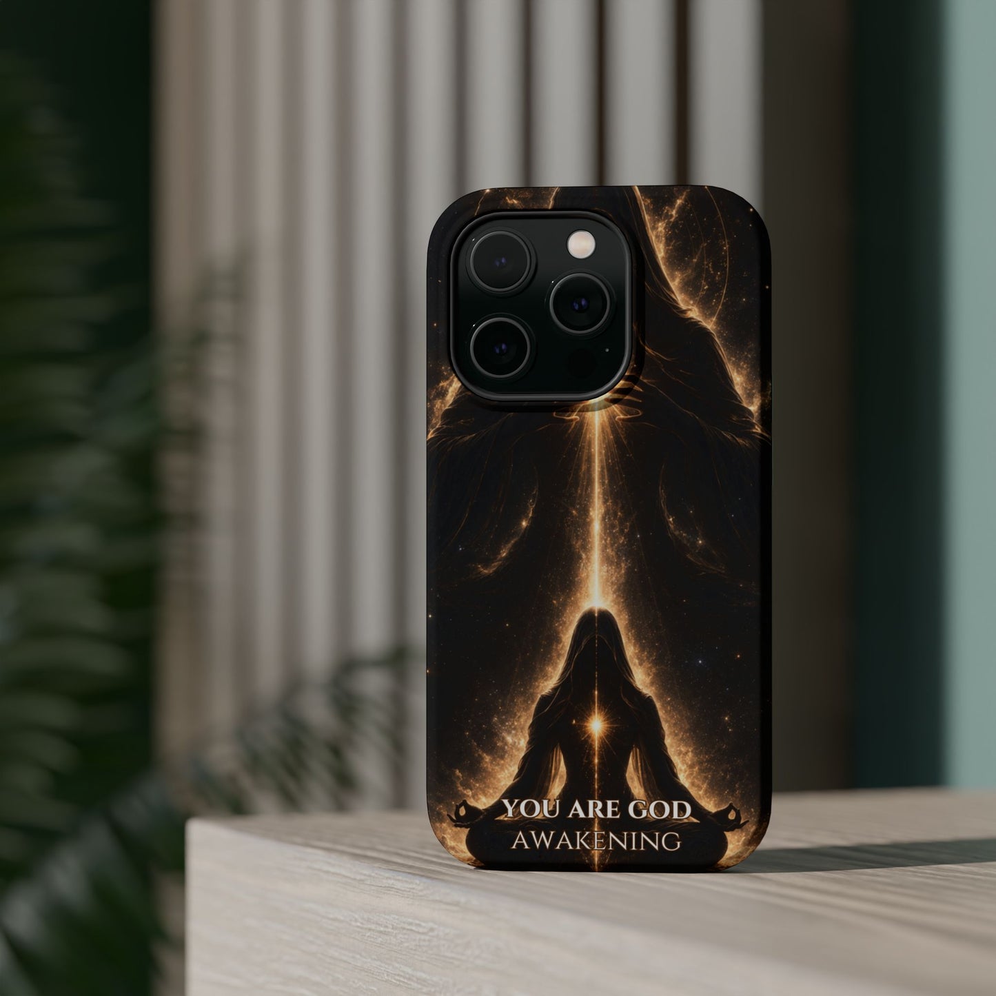 Spiritual Galaxy Phone Case — "You Are God Awakening" Magnetic Impact‑Resistant Case