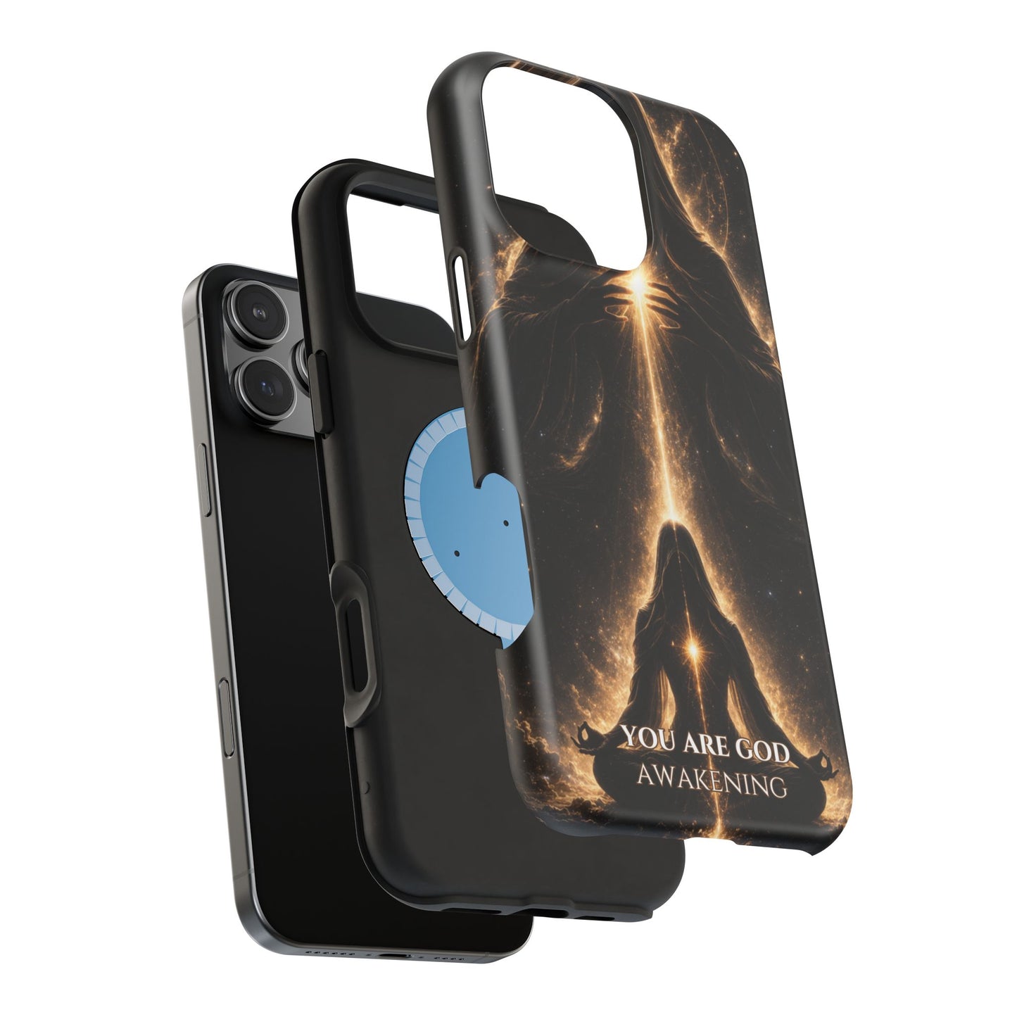 Spiritual Galaxy Phone Case — "You Are God Awakening" Magnetic Impact‑Resistant Case