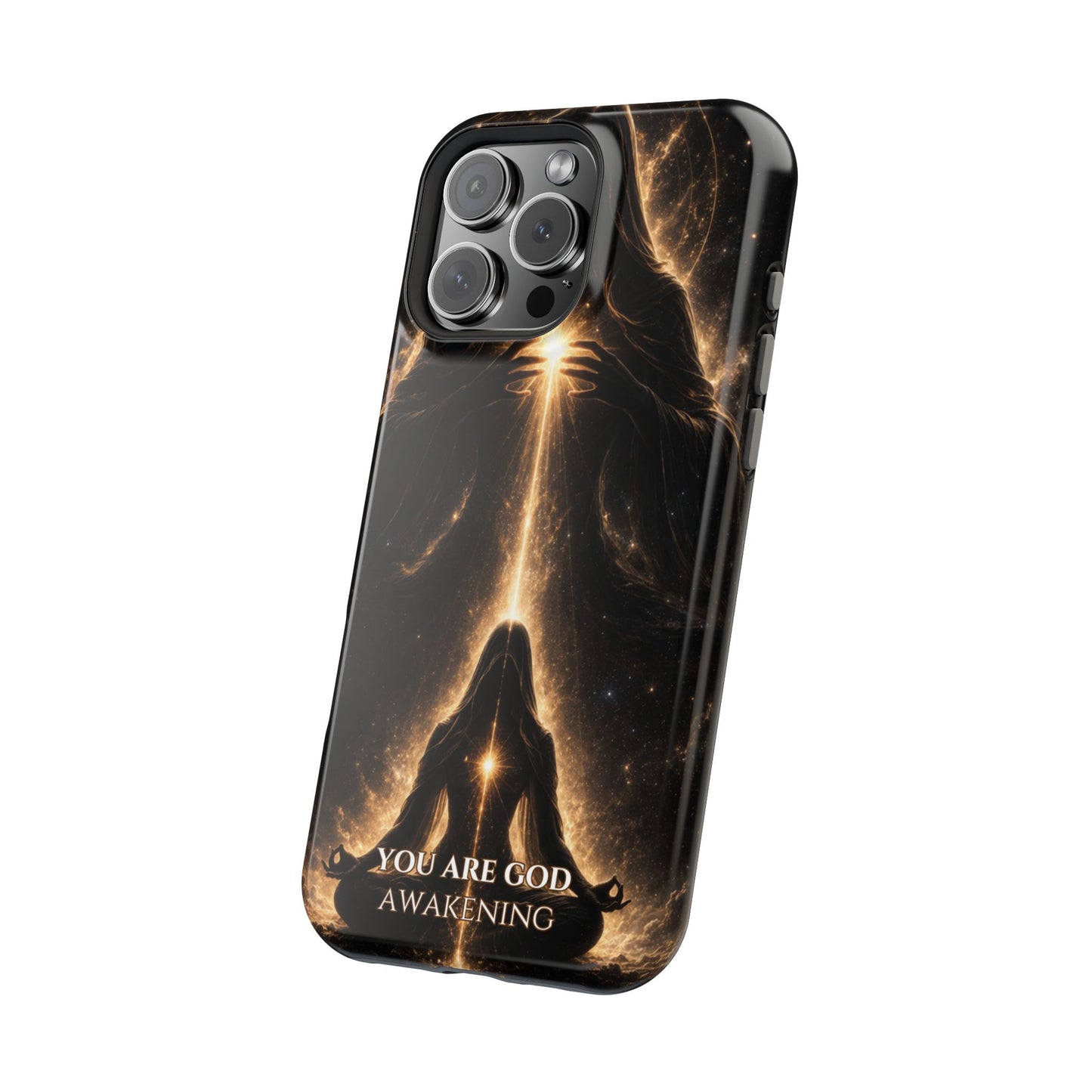 Spiritual Galaxy Phone Case — "You Are God Awakening" Magnetic Impact‑Resistant Case