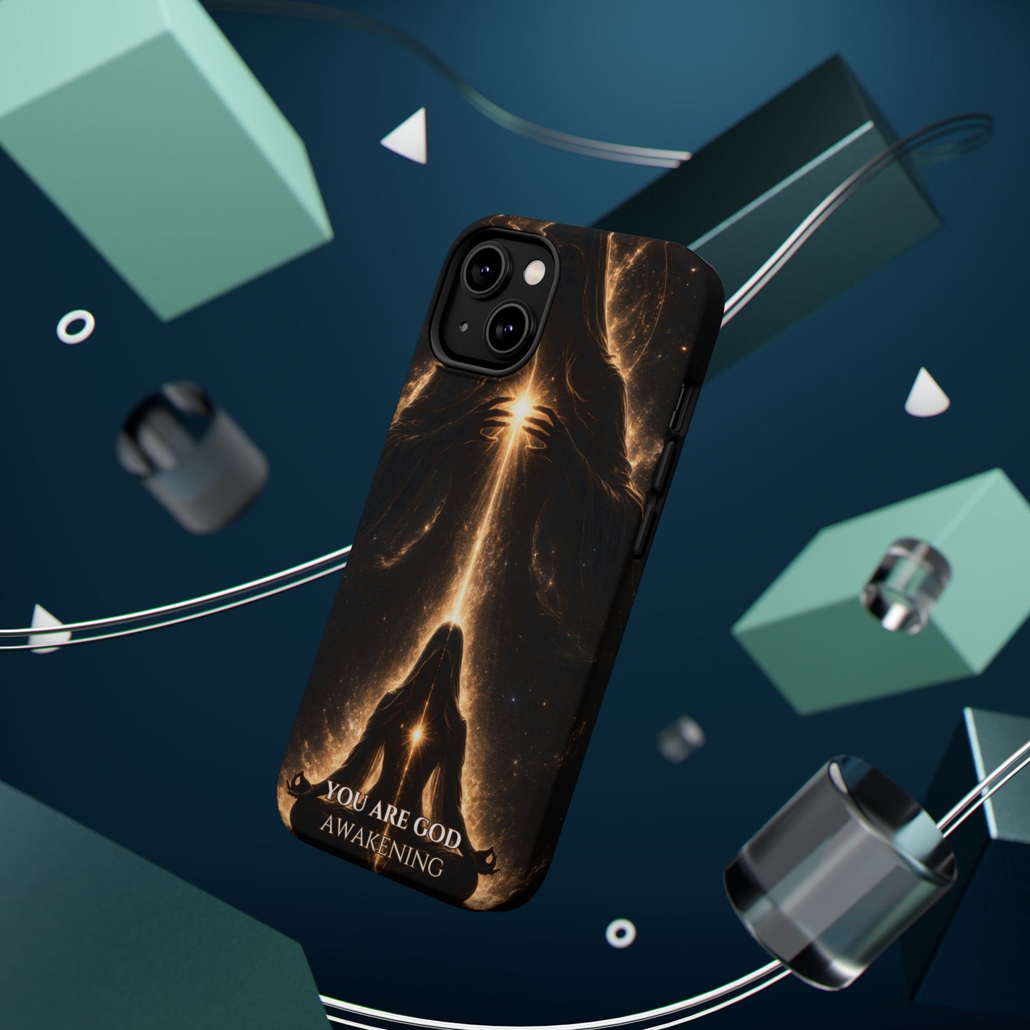Spiritual Galaxy Phone Case — "You Are God Awakening" Magnetic Impact‑Resistant Case