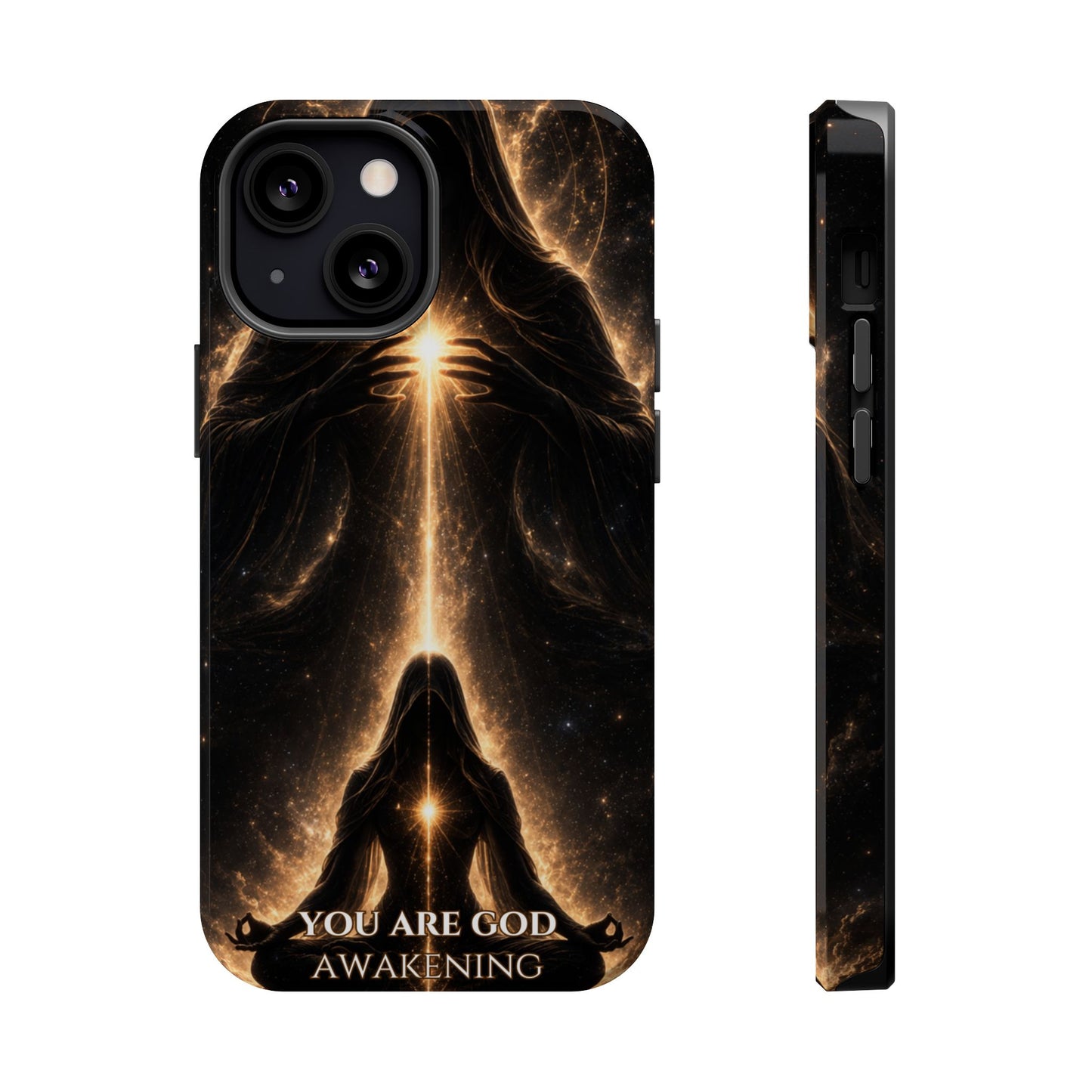 Spiritual Galaxy Phone Case — "You Are God Awakening" Magnetic Impact‑Resistant Case