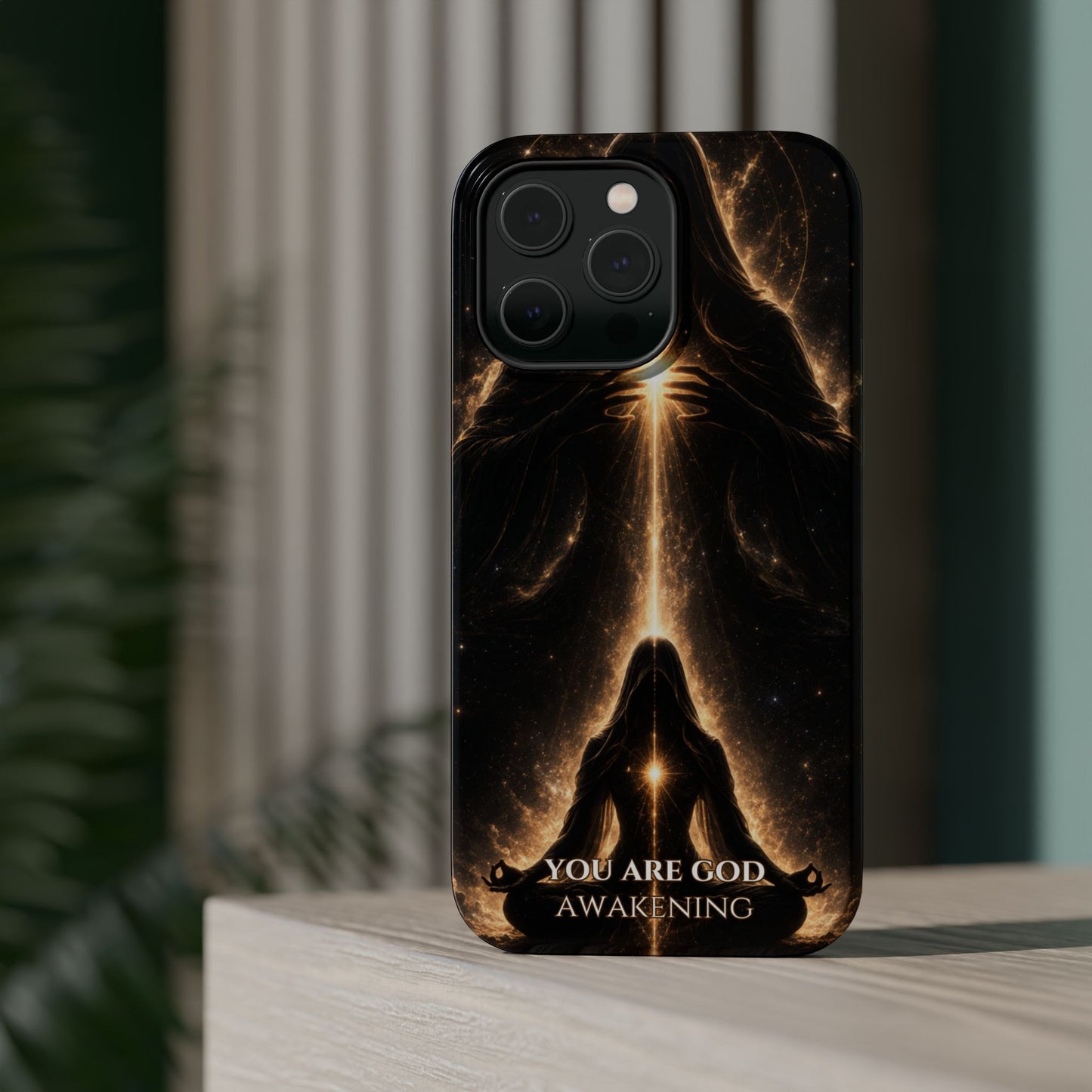 Spiritual Galaxy Phone Case — "You Are God Awakening" Magnetic Impact‑Resistant Case
