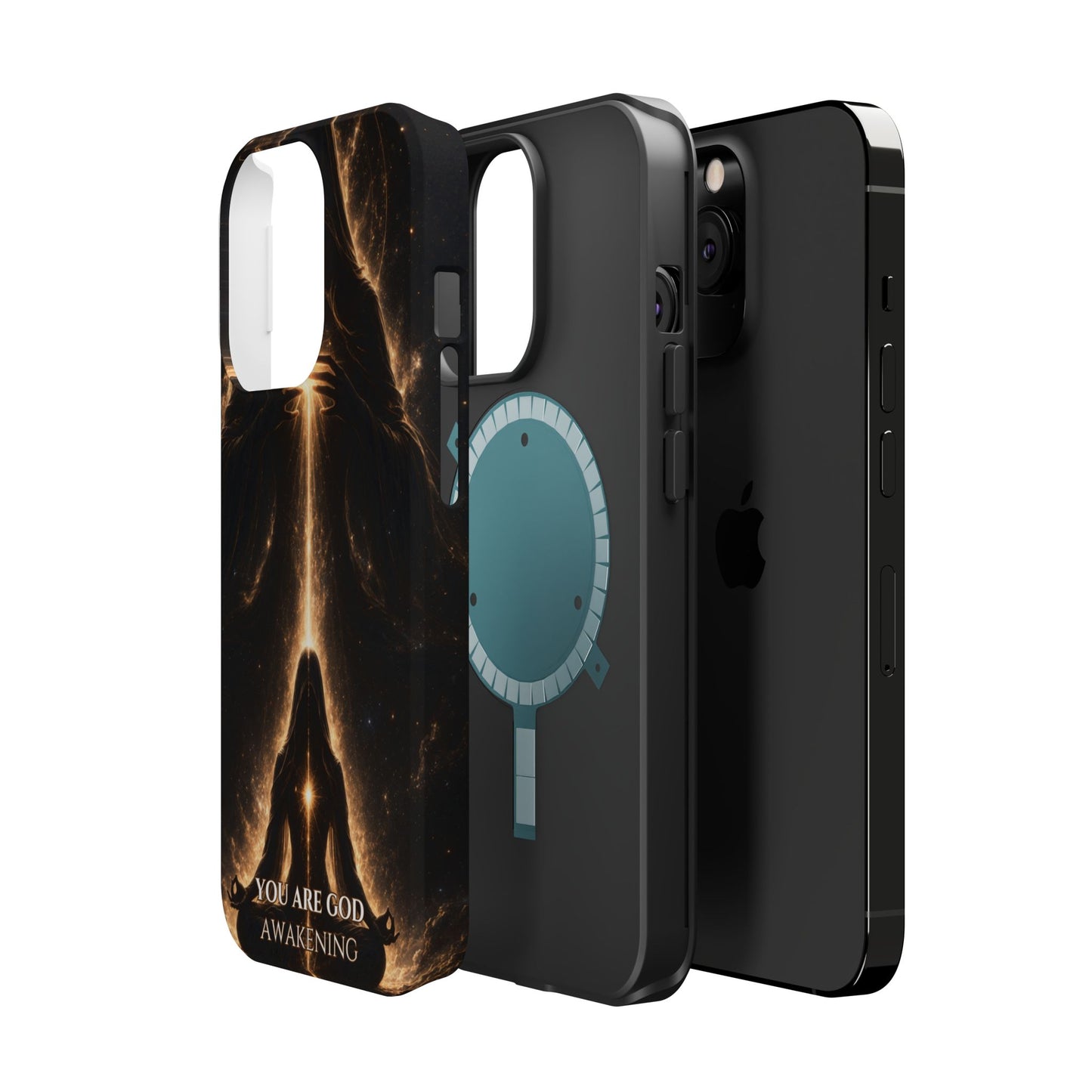 Spiritual Galaxy Phone Case — "You Are God Awakening" Magnetic Impact‑Resistant Case