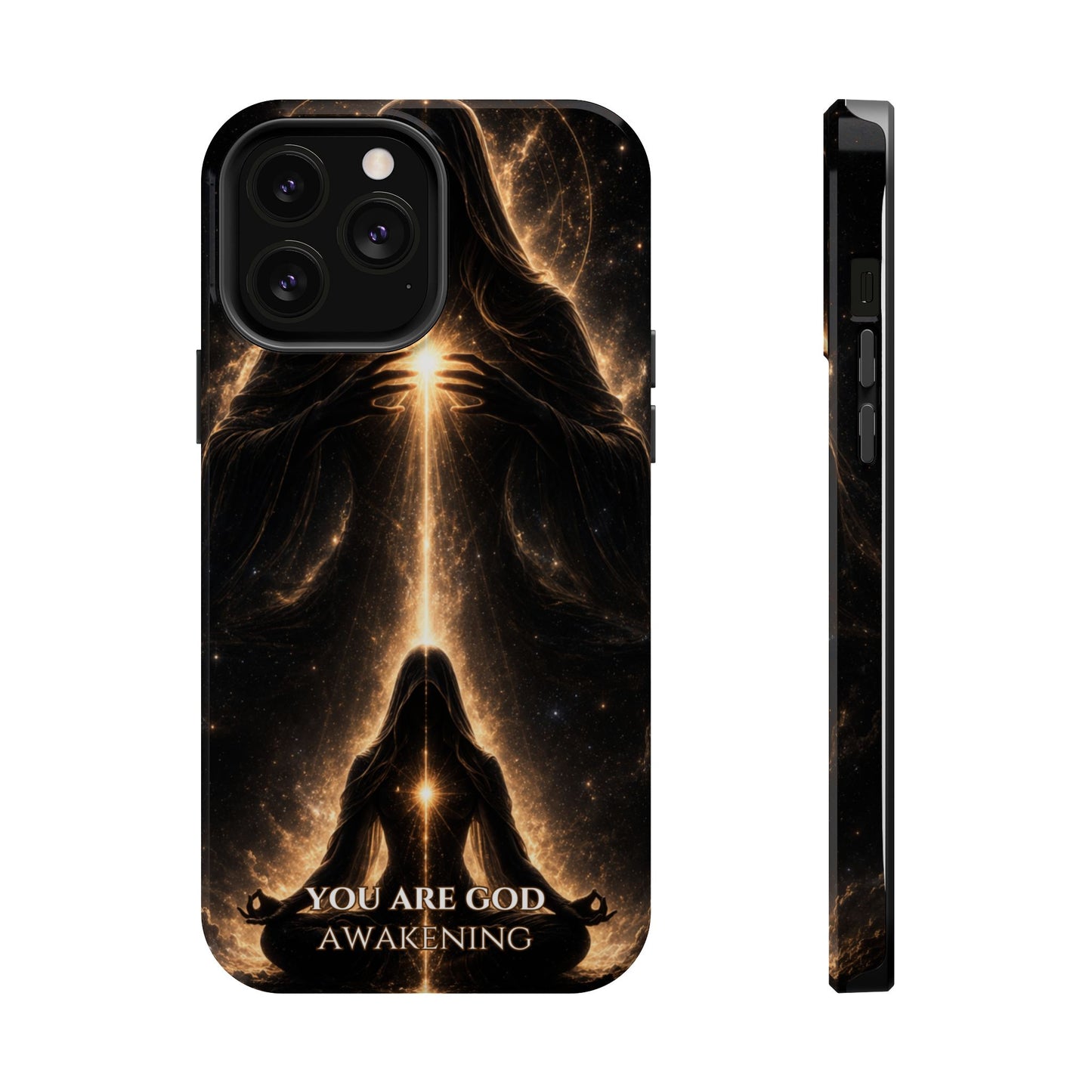 Spiritual Galaxy Phone Case — "You Are God Awakening" Magnetic Impact‑Resistant Case