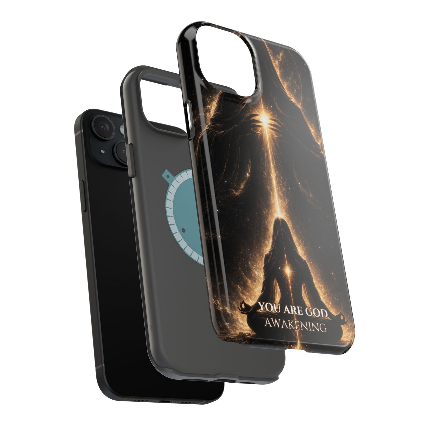 Spiritual Galaxy Phone Case — "You Are God Awakening" Magnetic Impact‑Resistant Case