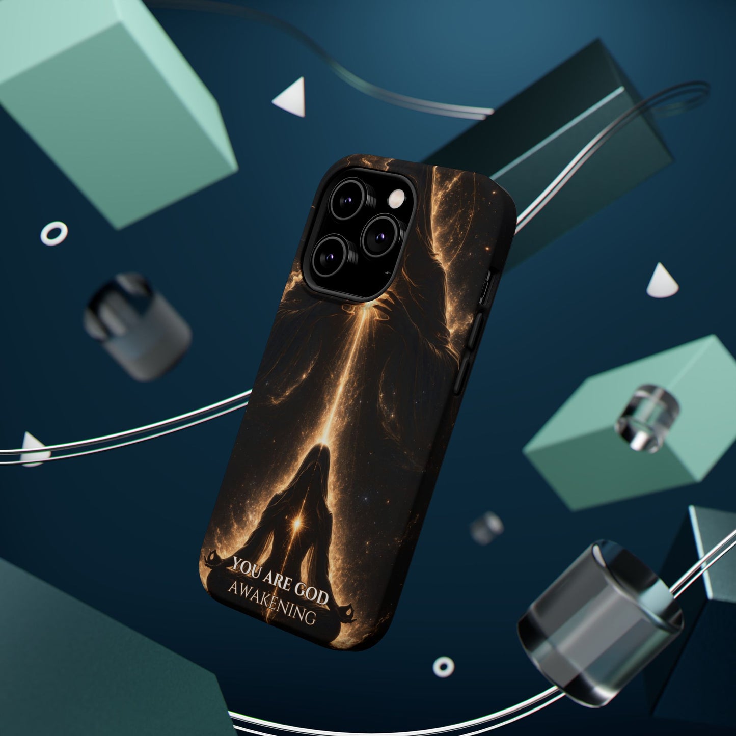 Spiritual Galaxy Phone Case — "You Are God Awakening" Magnetic Impact‑Resistant Case