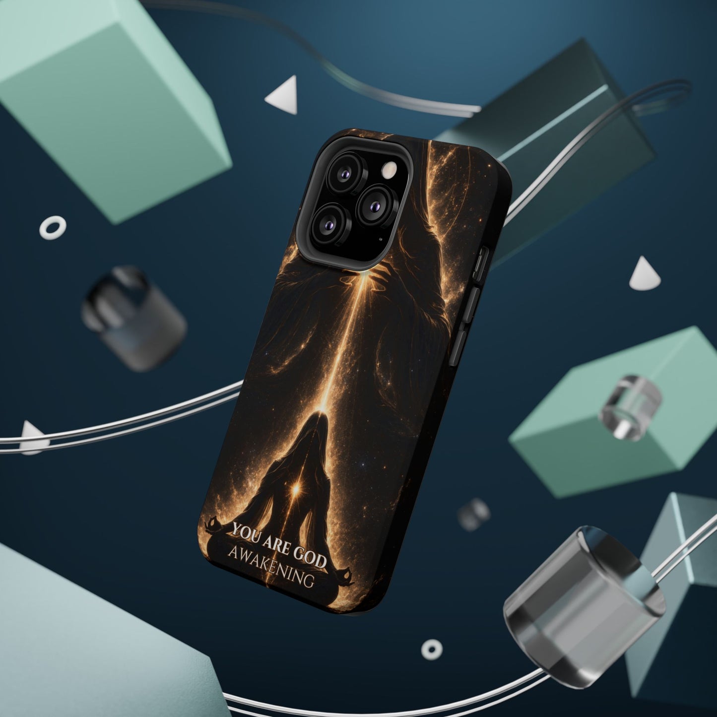 Spiritual Galaxy Phone Case — "You Are God Awakening" Magnetic Impact‑Resistant Case