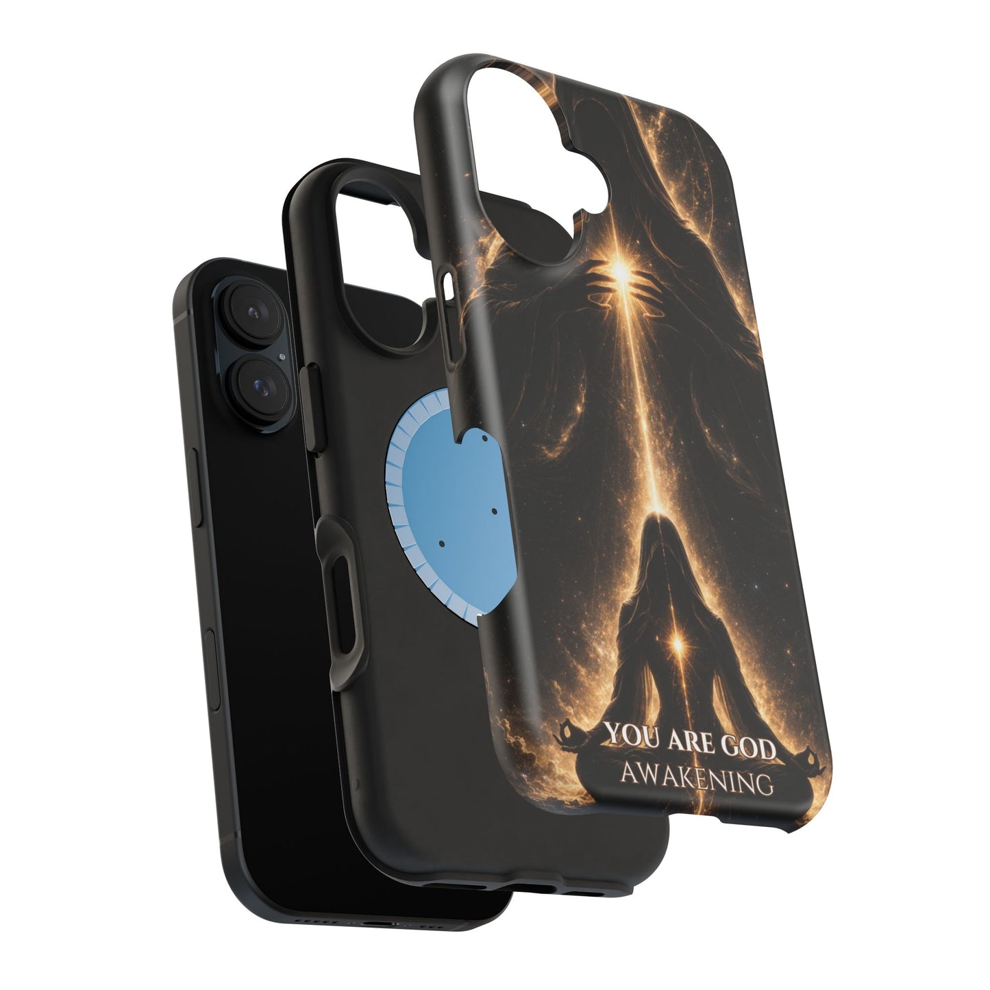 Spiritual Galaxy Phone Case — "You Are God Awakening" Magnetic Impact‑Resistant Case