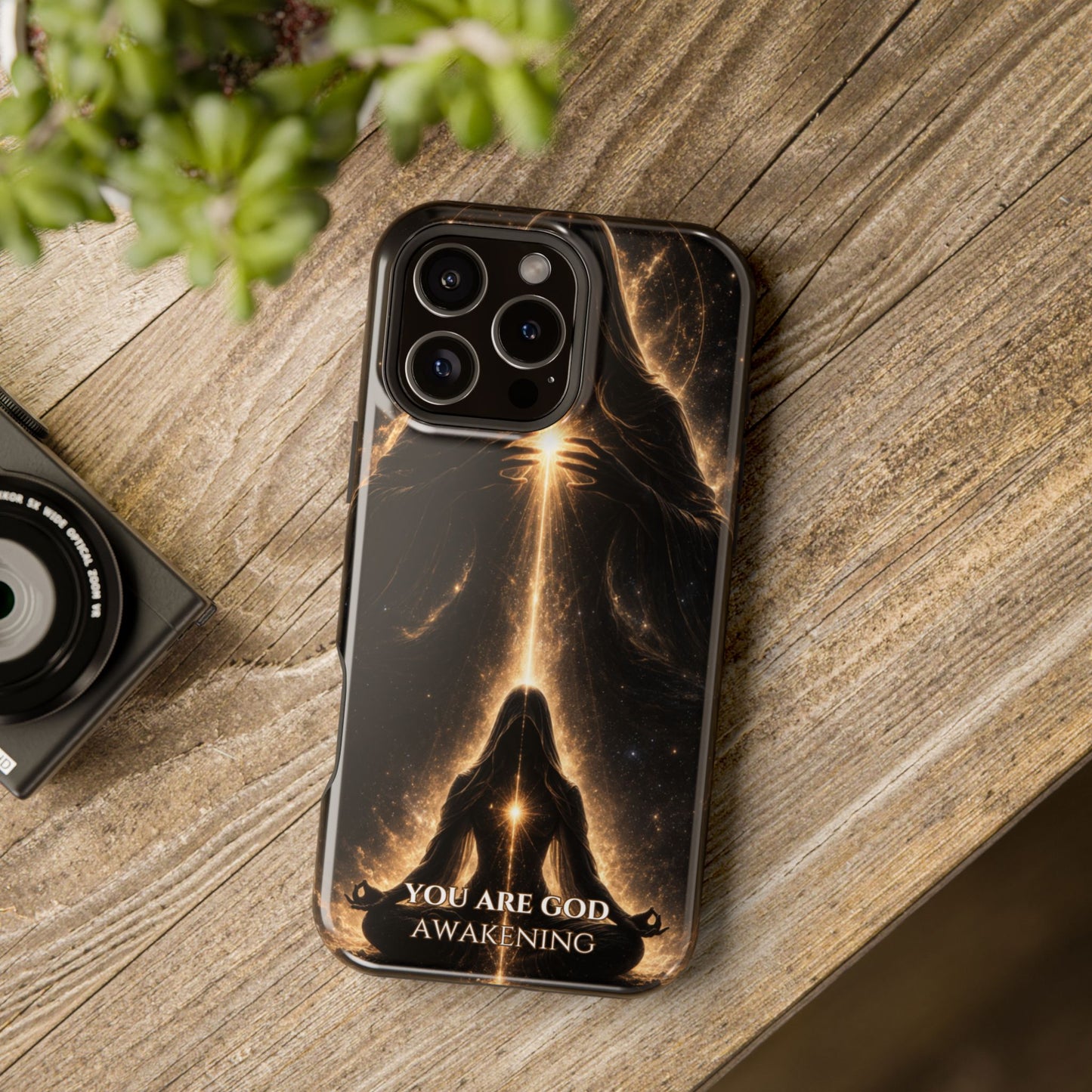 Spiritual Galaxy Phone Case — "You Are God Awakening" Magnetic Impact‑Resistant Case
