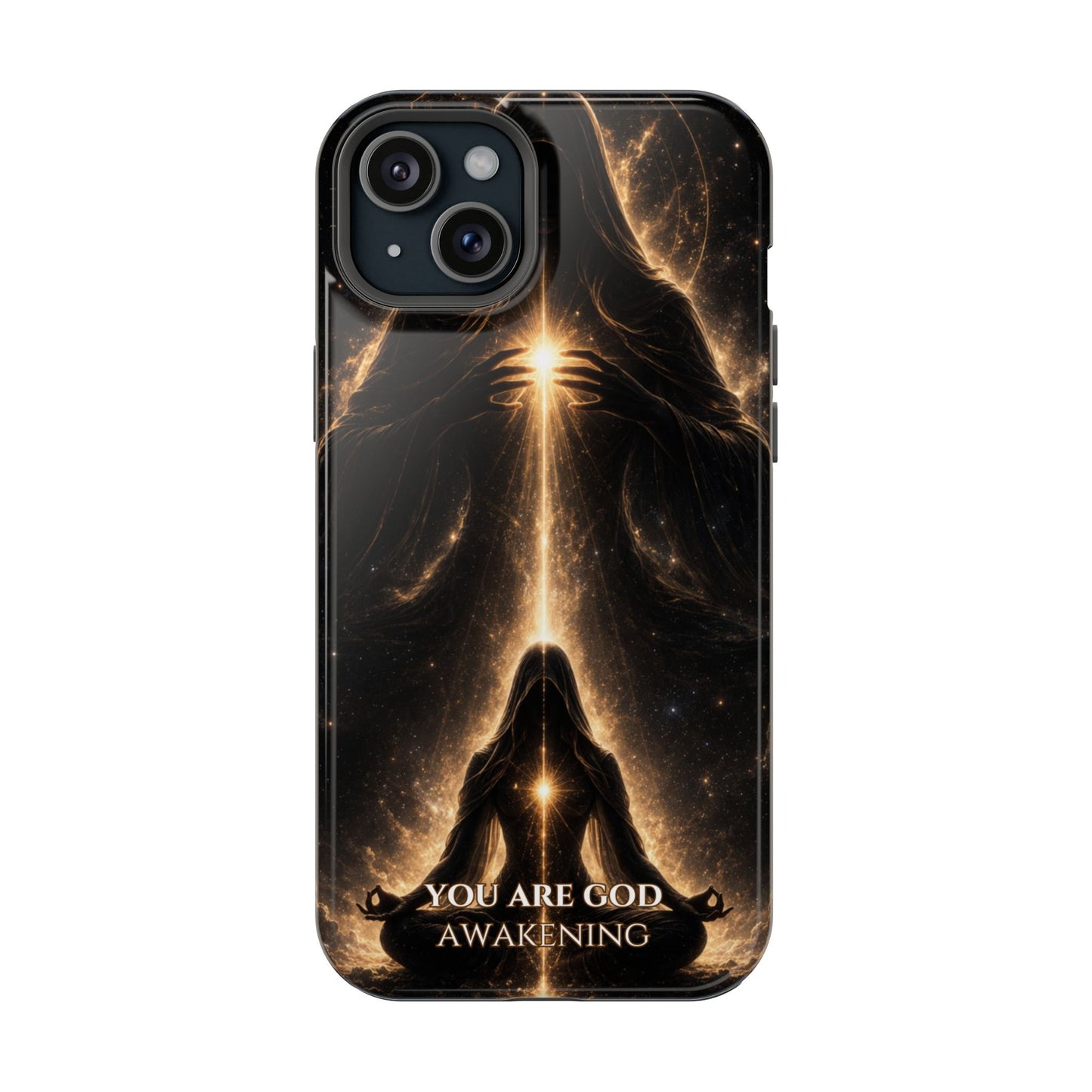 Spiritual Galaxy Phone Case — "You Are God Awakening" Magnetic Impact‑Resistant Case