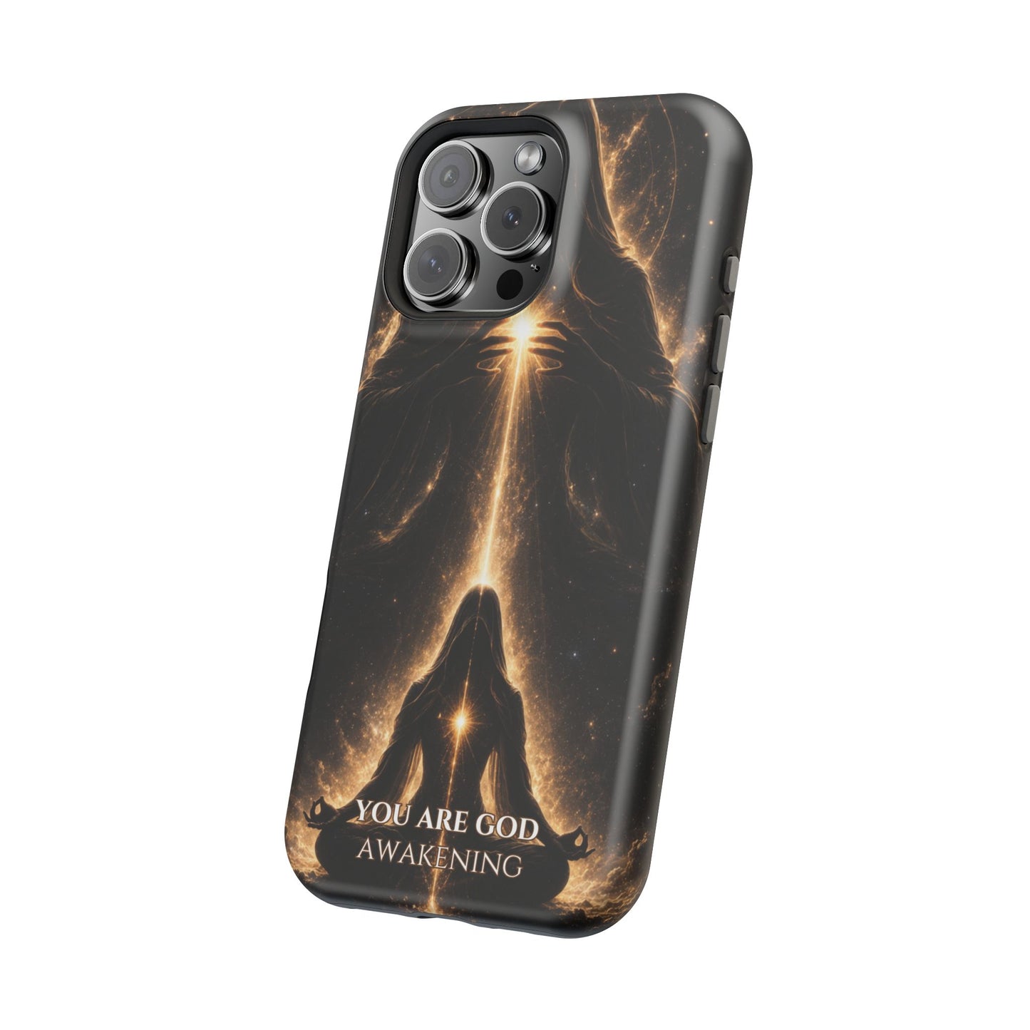 Spiritual Galaxy Phone Case — "You Are God Awakening" Magnetic Impact‑Resistant Case