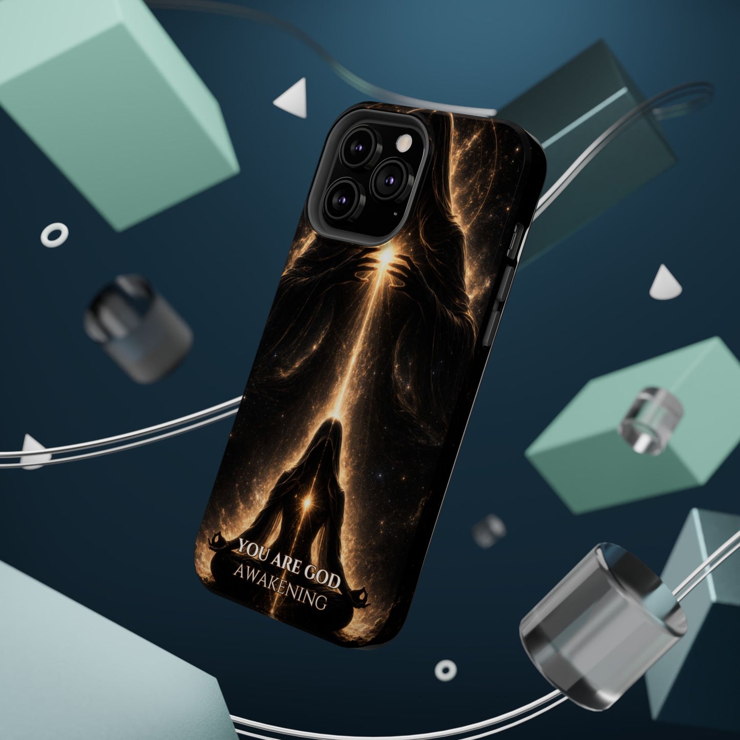 Spiritual Galaxy Phone Case — "You Are God Awakening" Magnetic Impact‑Resistant Case