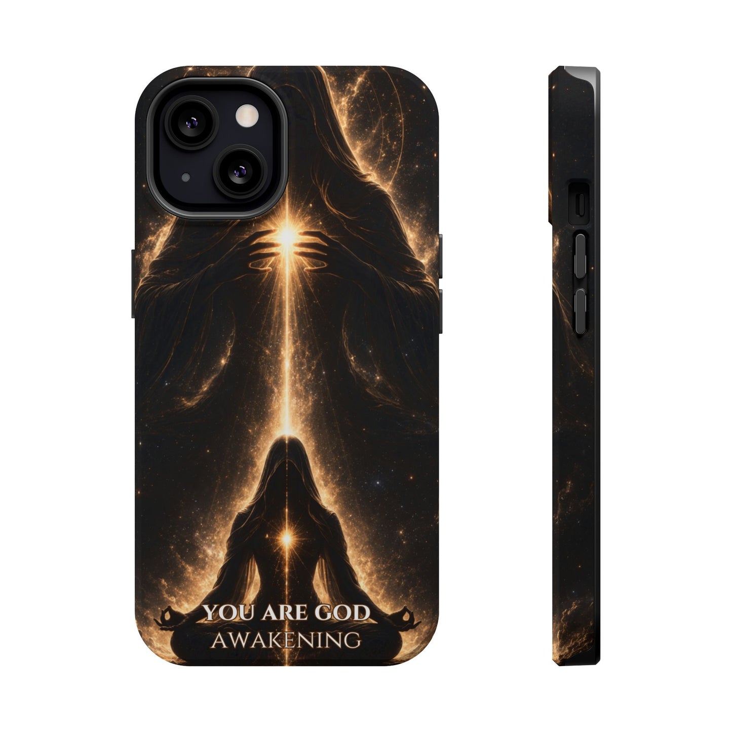 Spiritual Galaxy Phone Case — "You Are God Awakening" Magnetic Impact‑Resistant Case