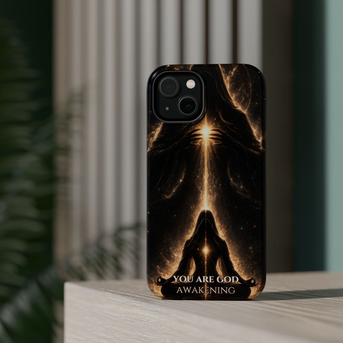 Spiritual Galaxy Phone Case — "You Are God Awakening" Magnetic Impact‑Resistant Case