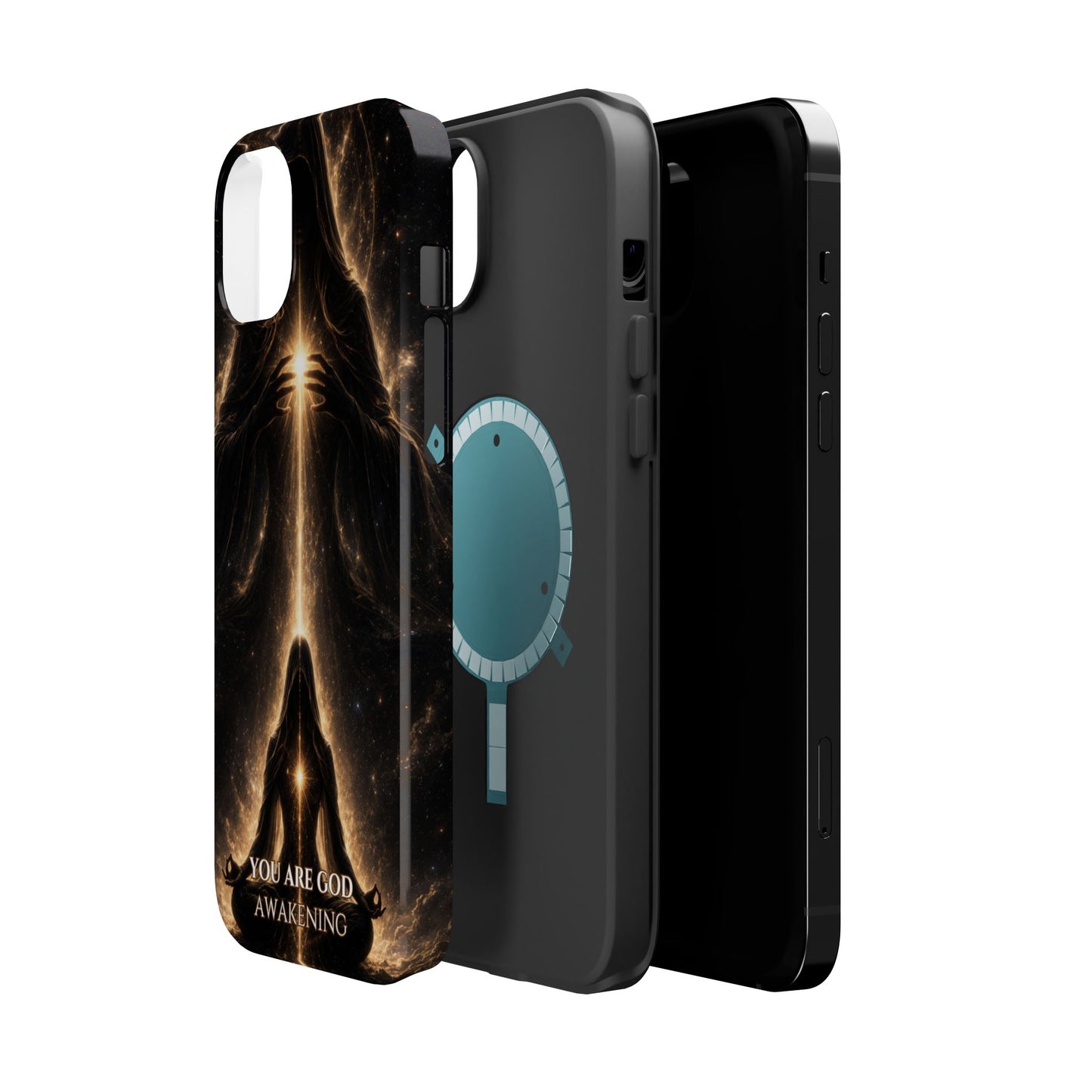 Spiritual Galaxy Phone Case — "You Are God Awakening" Magnetic Impact‑Resistant Case