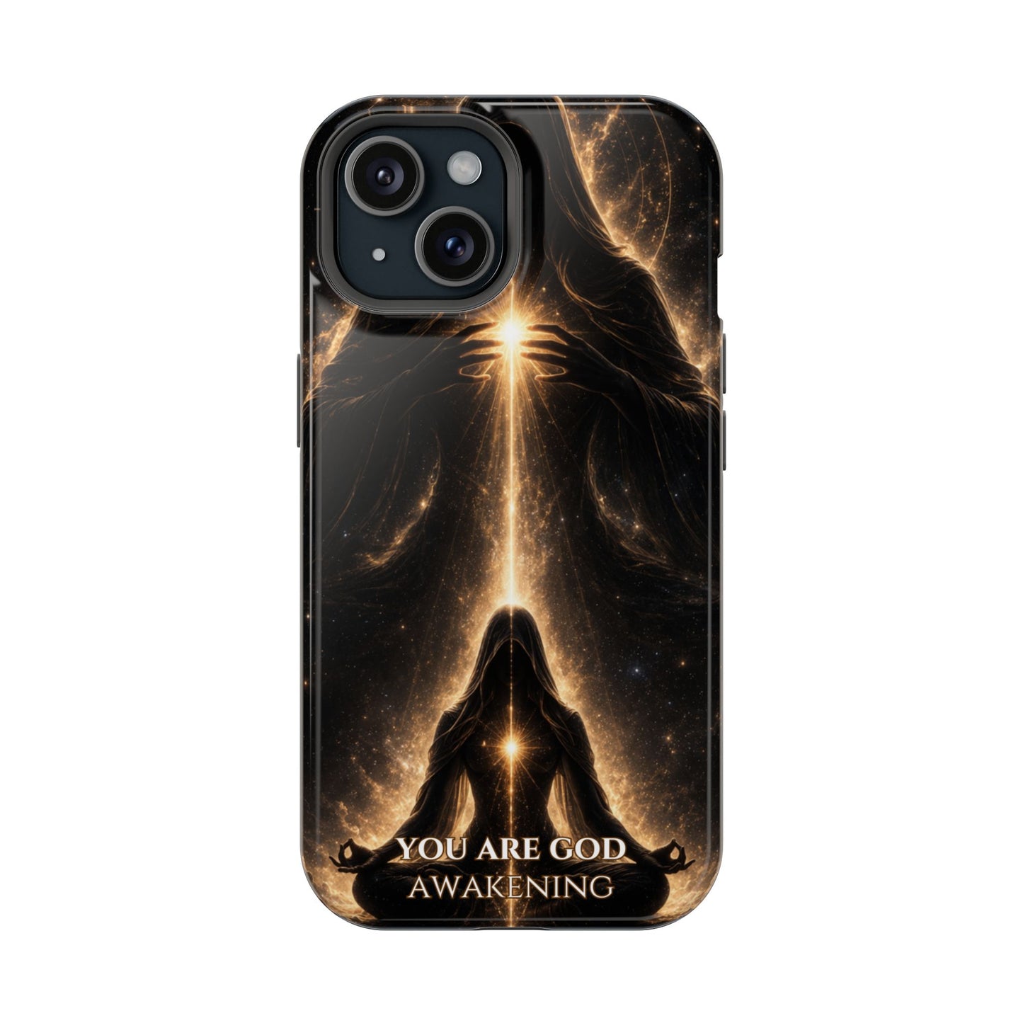 Spiritual Galaxy Phone Case — "You Are God Awakening" Magnetic Impact‑Resistant Case