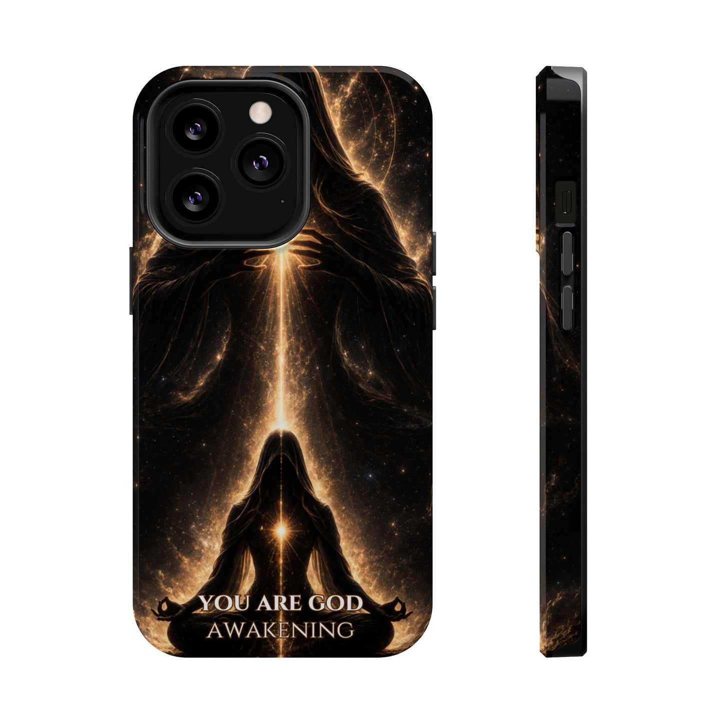 Spiritual Galaxy Phone Case — "You Are God Awakening" Magnetic Impact‑Resistant Case