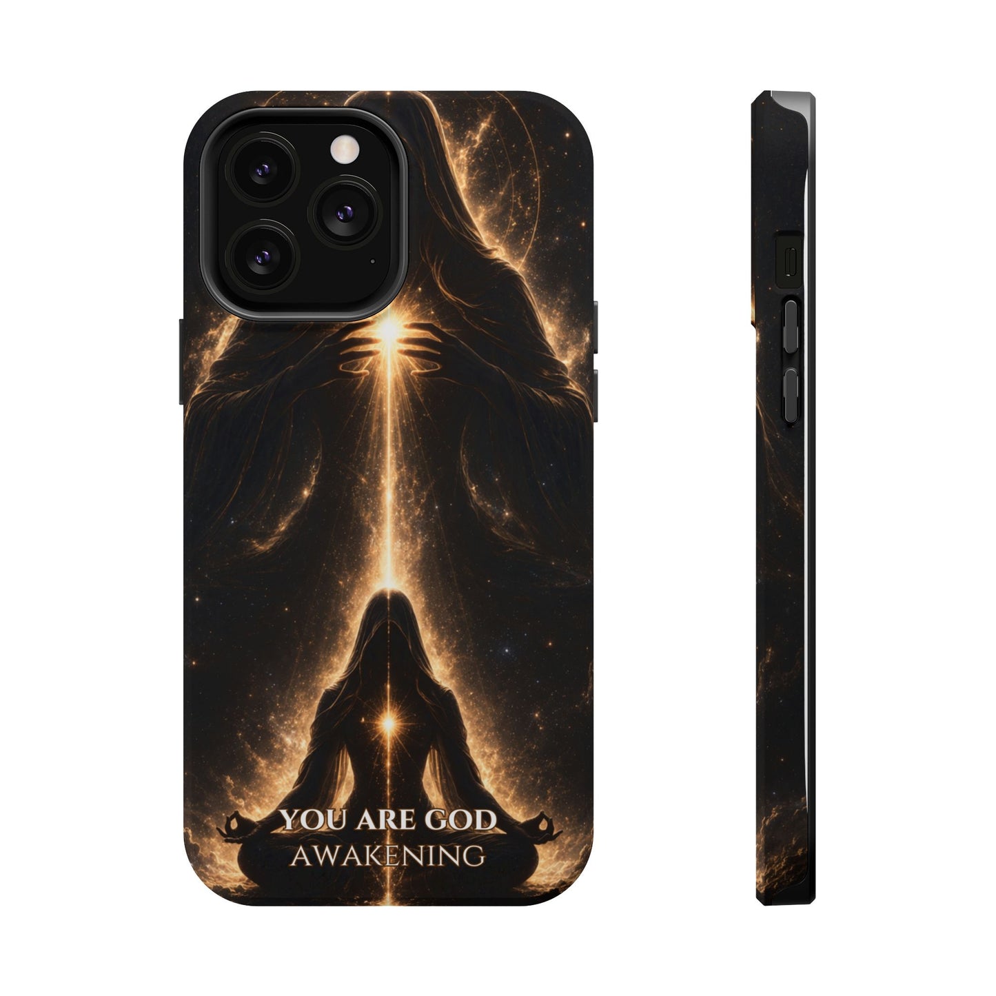 Spiritual Galaxy Phone Case — "You Are God Awakening" Magnetic Impact‑Resistant Case