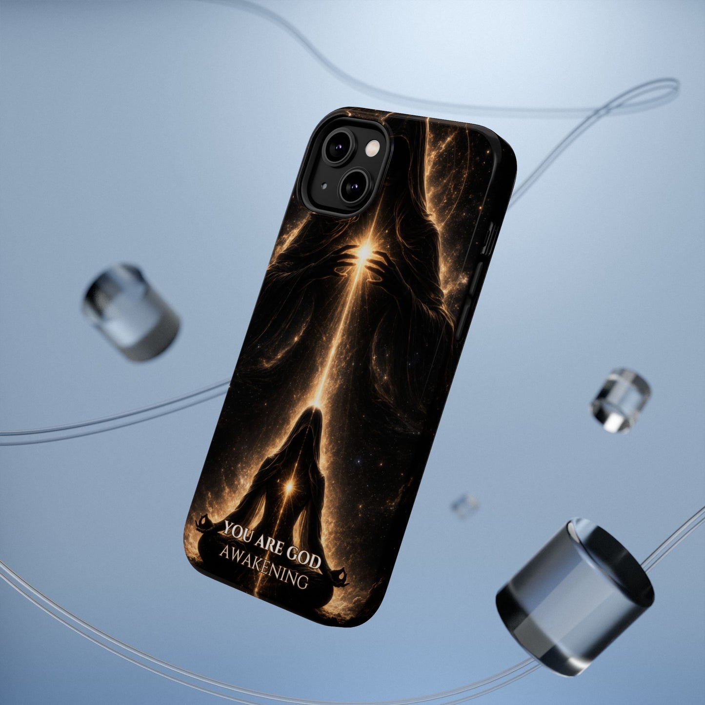 Spiritual Galaxy Phone Case — "You Are God Awakening" Magnetic Impact‑Resistant Case