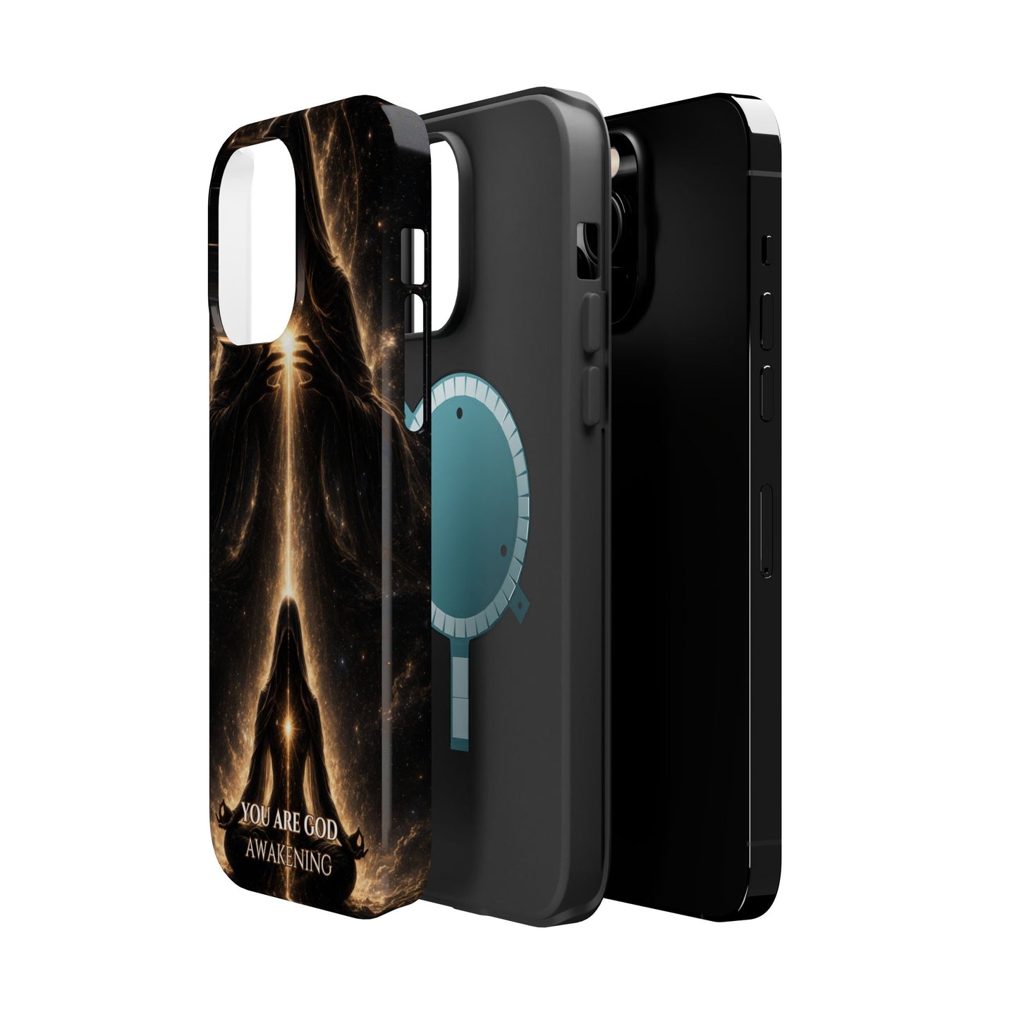 Spiritual Galaxy Phone Case — "You Are God Awakening" Magnetic Impact‑Resistant Case