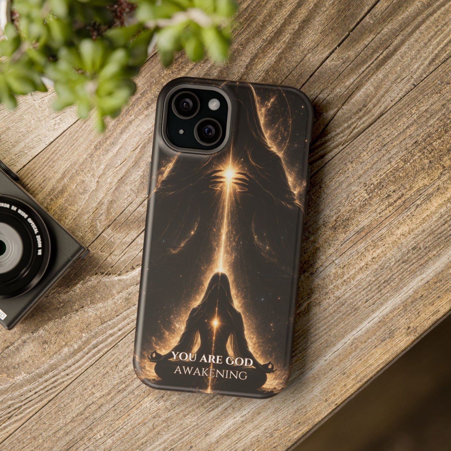 Spiritual Galaxy Phone Case — "You Are God Awakening" Magnetic Impact‑Resistant Case