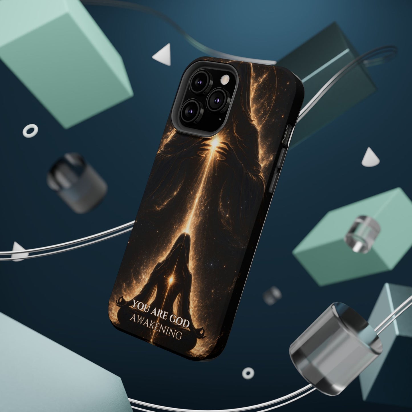 Spiritual Galaxy Phone Case — "You Are God Awakening" Magnetic Impact‑Resistant Case