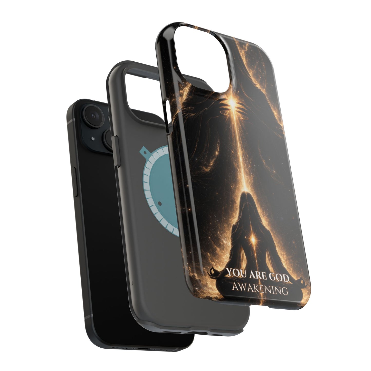 Spiritual Galaxy Phone Case — "You Are God Awakening" Magnetic Impact‑Resistant Case