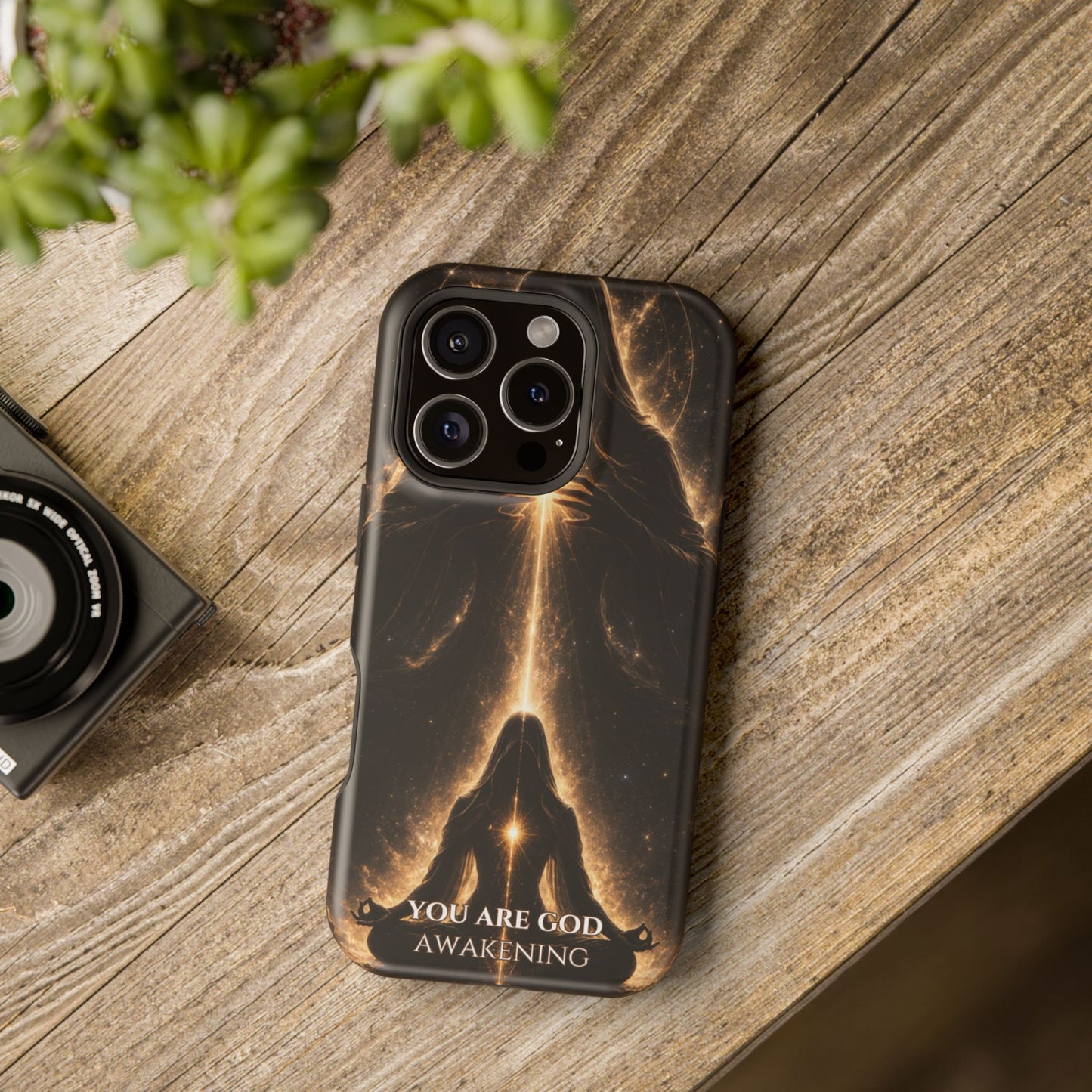 Spiritual Galaxy Phone Case — "You Are God Awakening" Magnetic Impact‑Resistant Case