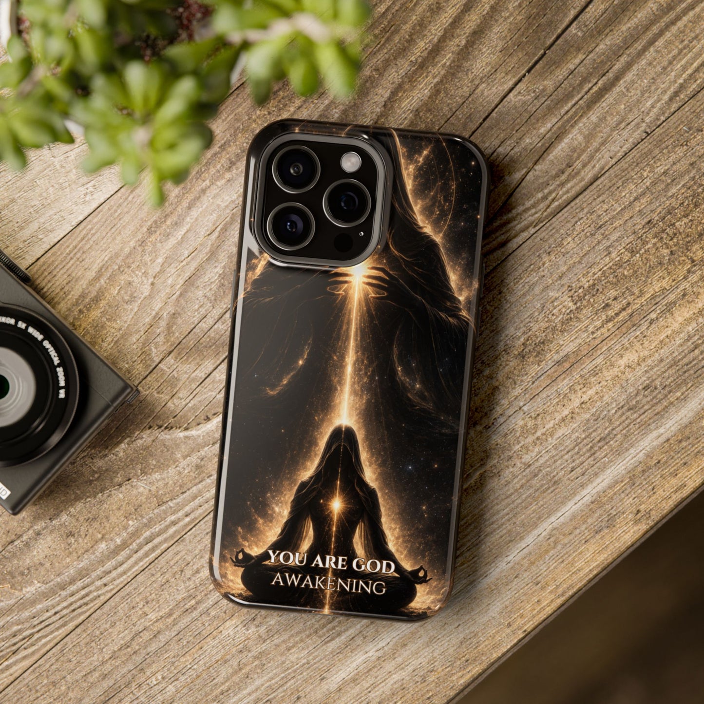 Spiritual Galaxy Phone Case — "You Are God Awakening" Magnetic Impact‑Resistant Case