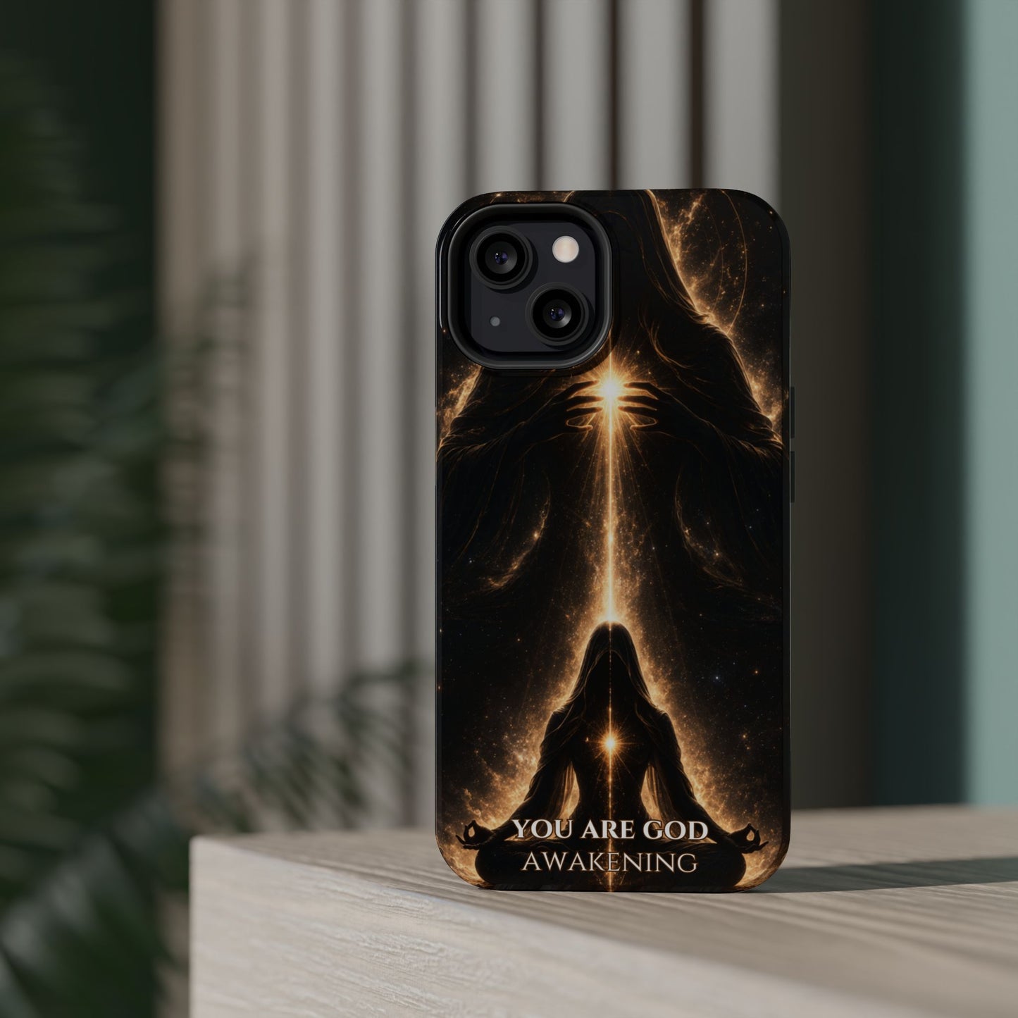 Spiritual Galaxy Phone Case — "You Are God Awakening" Magnetic Impact‑Resistant Case