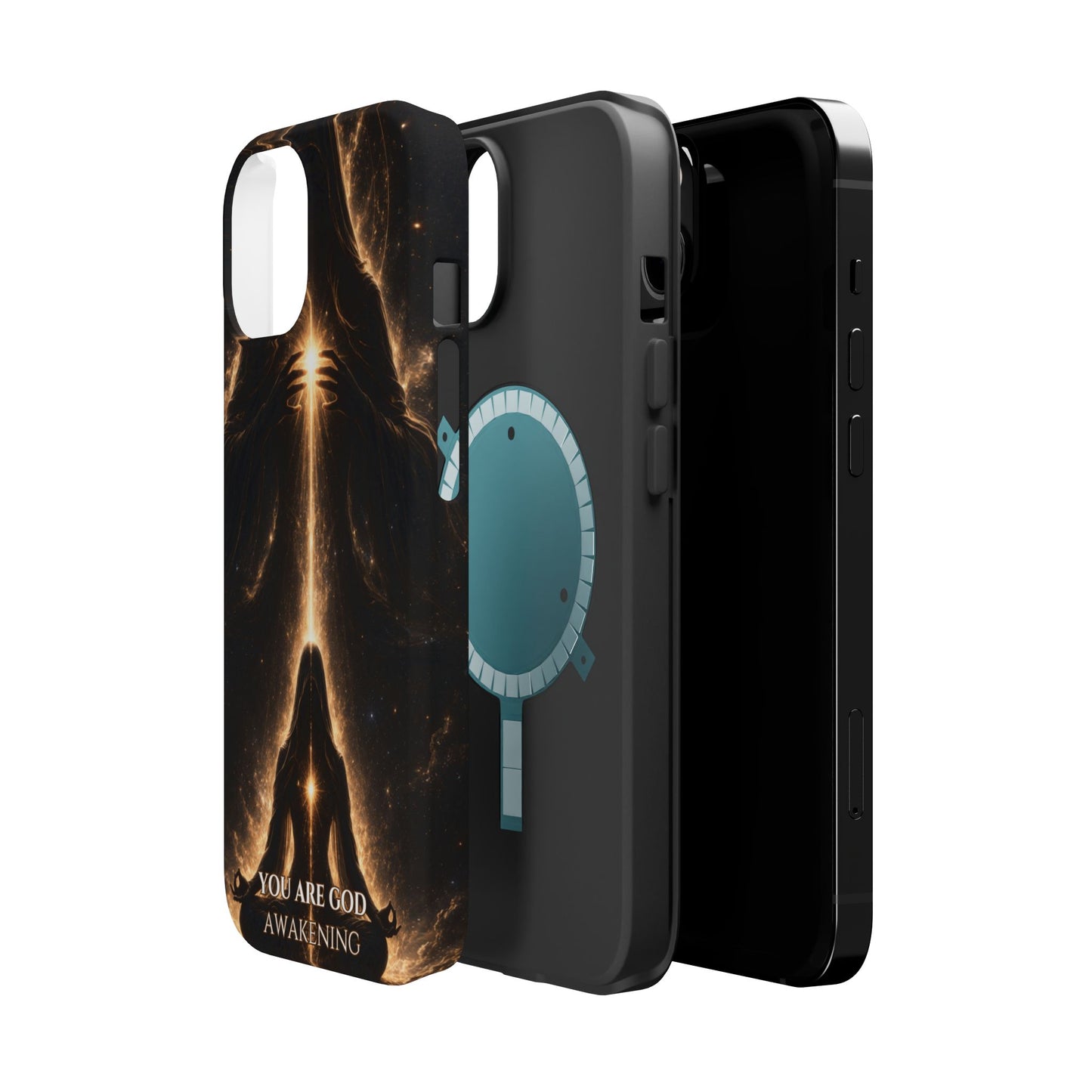 Spiritual Galaxy Phone Case — "You Are God Awakening" Magnetic Impact‑Resistant Case