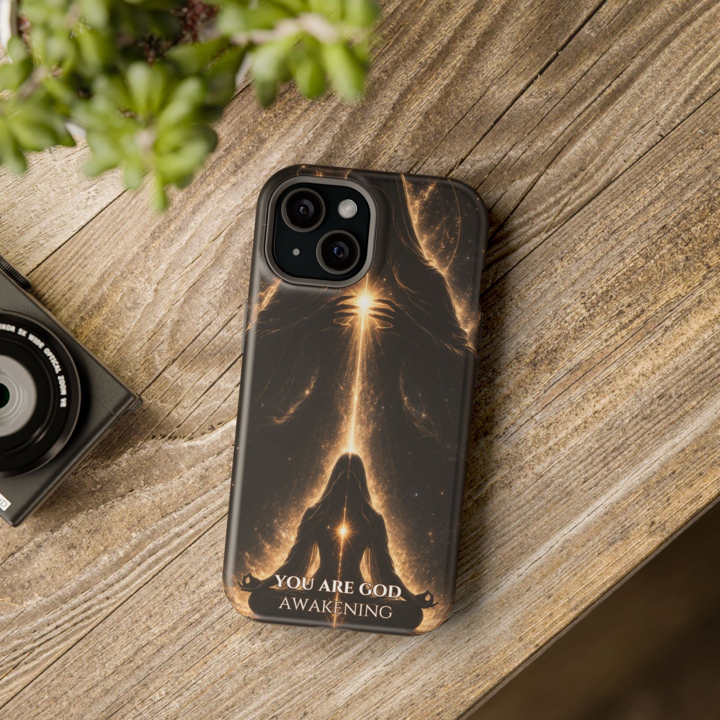 Spiritual Galaxy Phone Case — "You Are God Awakening" Magnetic Impact‑Resistant Case