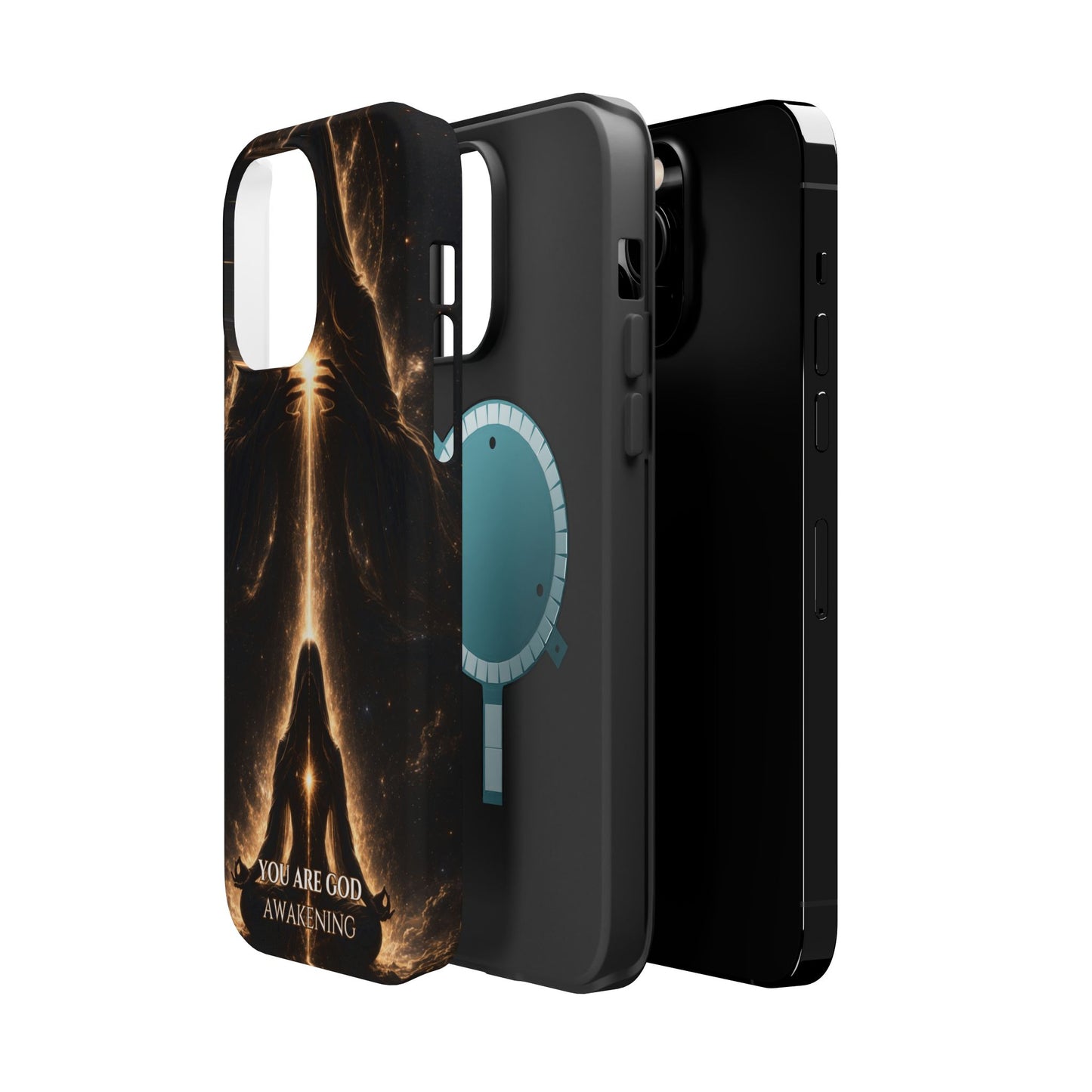 Spiritual Galaxy Phone Case — "You Are God Awakening" Magnetic Impact‑Resistant Case
