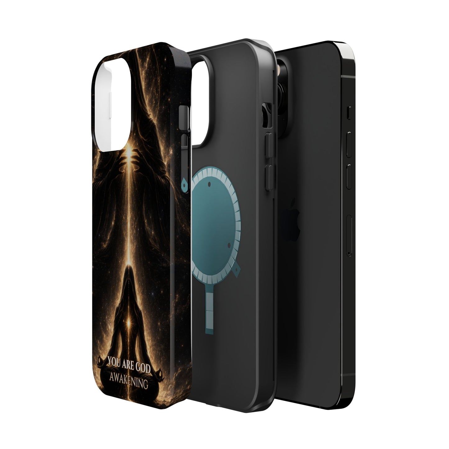 Spiritual Galaxy Phone Case — "You Are God Awakening" Magnetic Impact‑Resistant Case