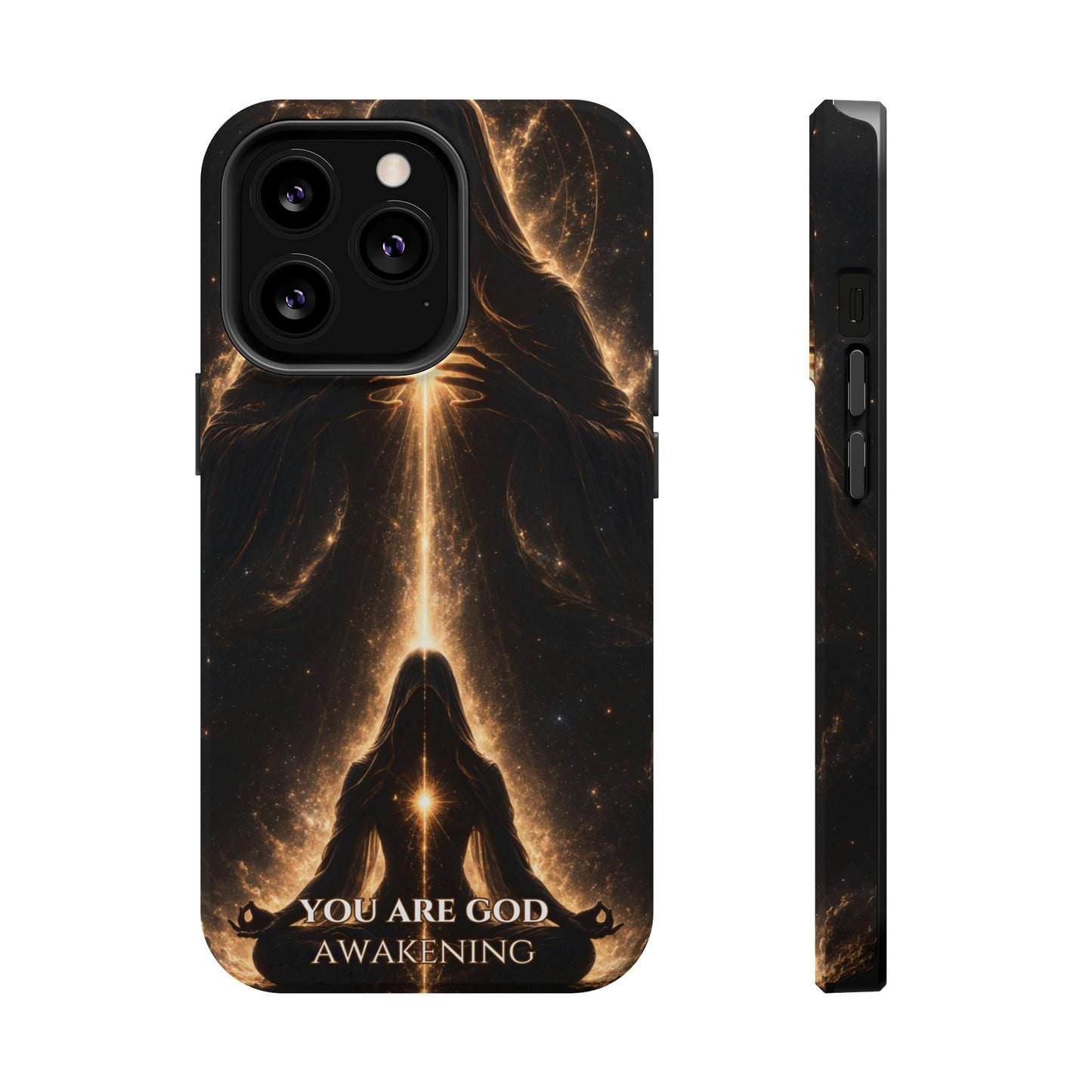 Spiritual Galaxy Phone Case — "You Are God Awakening" Magnetic Impact‑Resistant Case