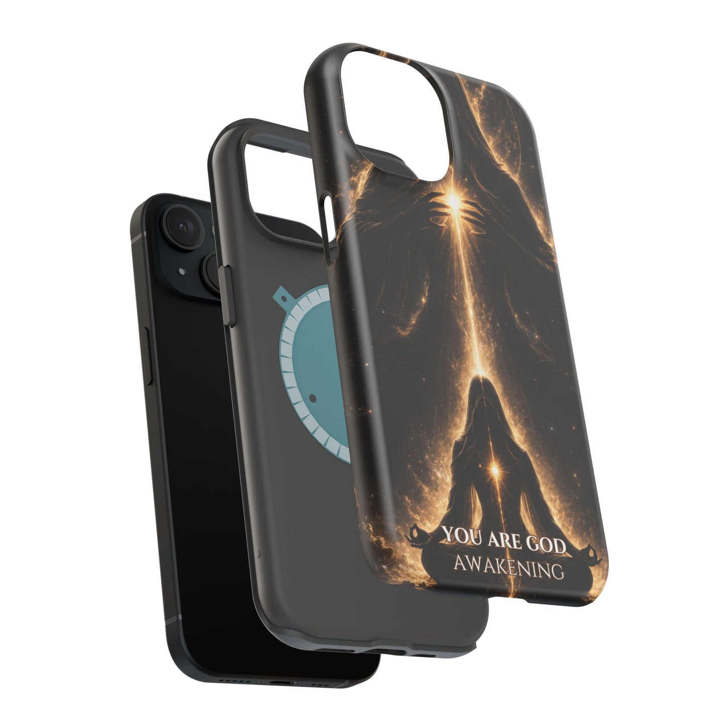 Spiritual Galaxy Phone Case — "You Are God Awakening" Magnetic Impact‑Resistant Case