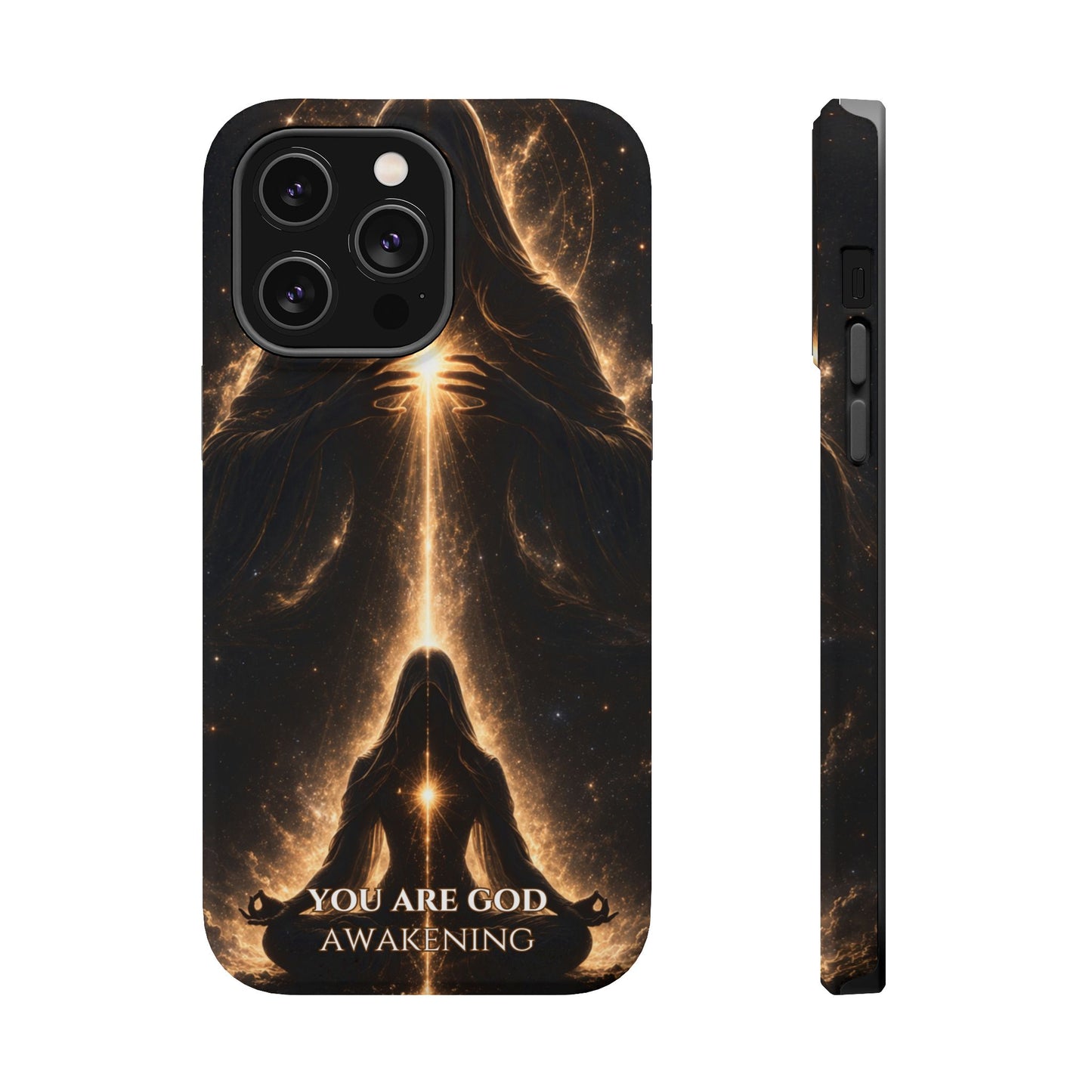Spiritual Galaxy Phone Case — "You Are God Awakening" Magnetic Impact‑Resistant Case