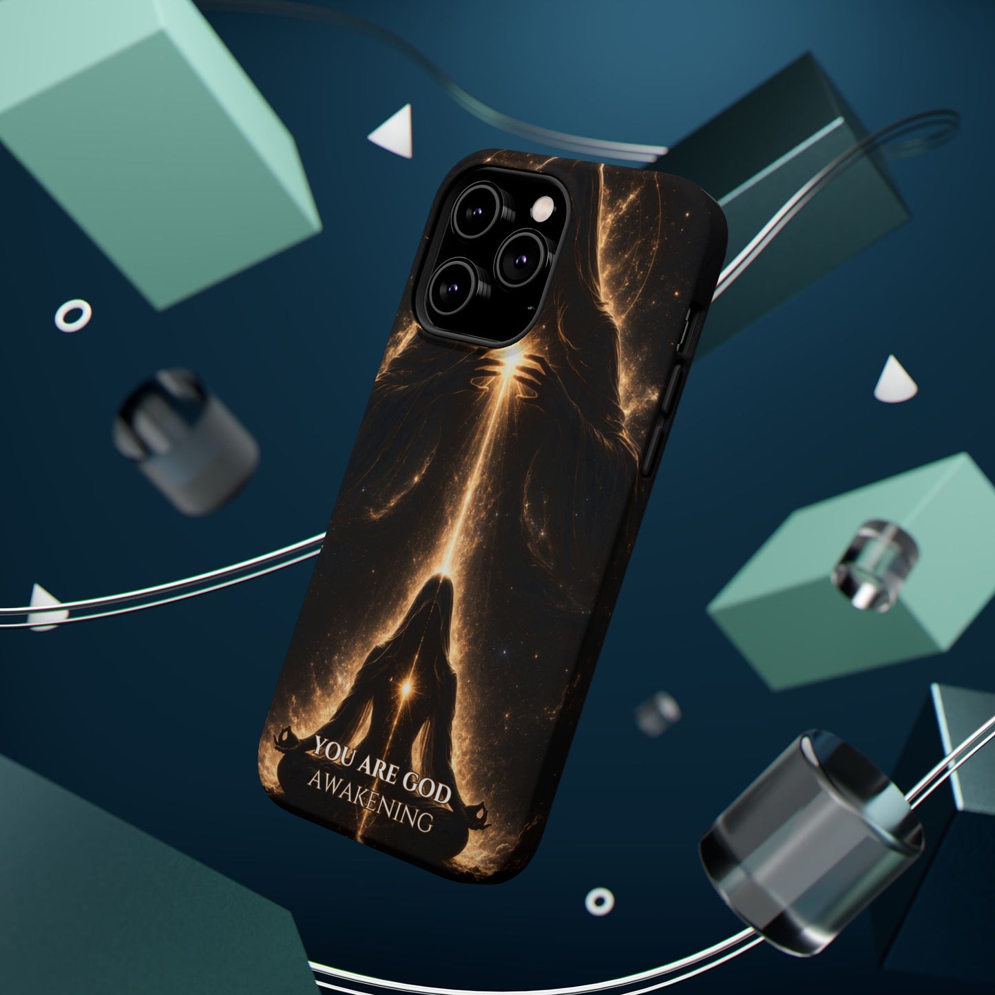 Spiritual Galaxy Phone Case — "You Are God Awakening" Magnetic Impact‑Resistant Case