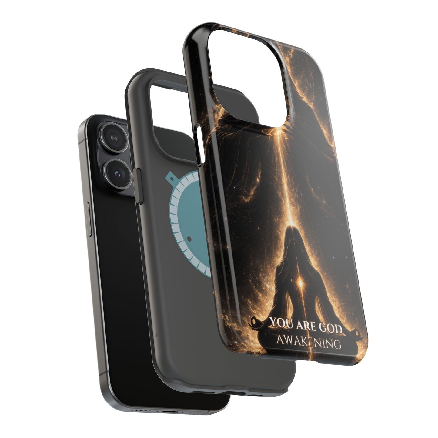 Spiritual Galaxy Phone Case — "You Are God Awakening" Magnetic Impact‑Resistant Case