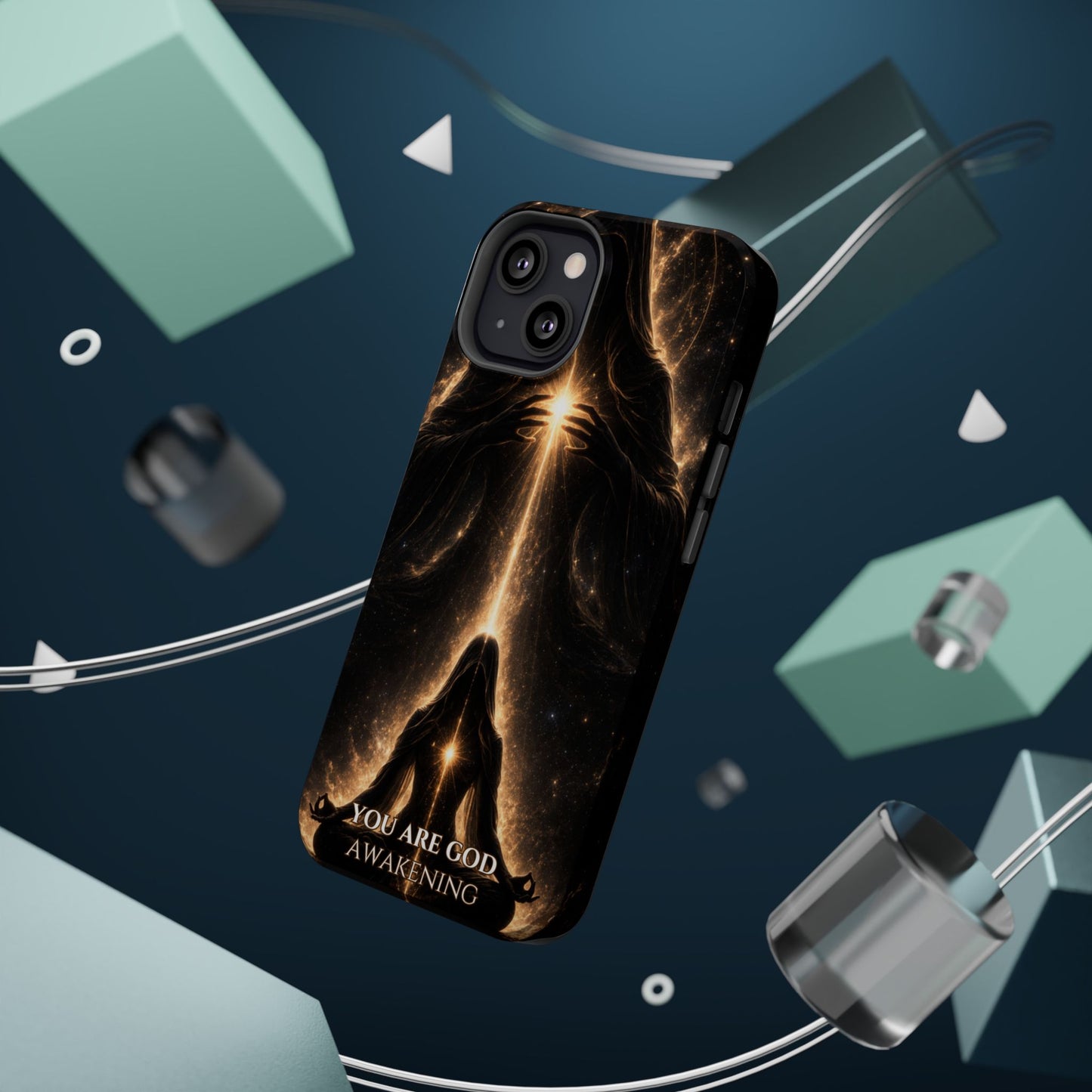Spiritual Galaxy Phone Case — "You Are God Awakening" Magnetic Impact‑Resistant Case