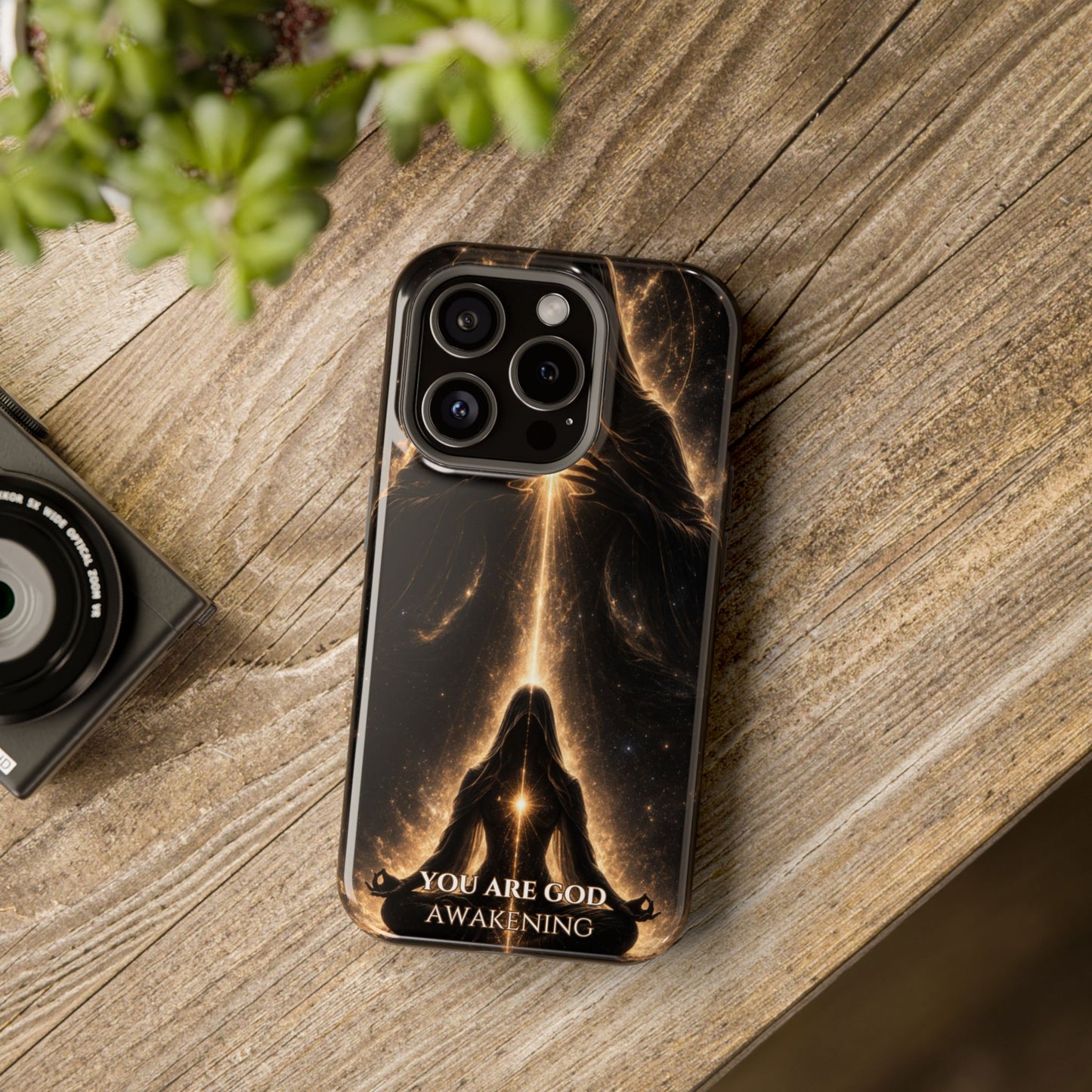 Spiritual Galaxy Phone Case — "You Are God Awakening" Magnetic Impact‑Resistant Case