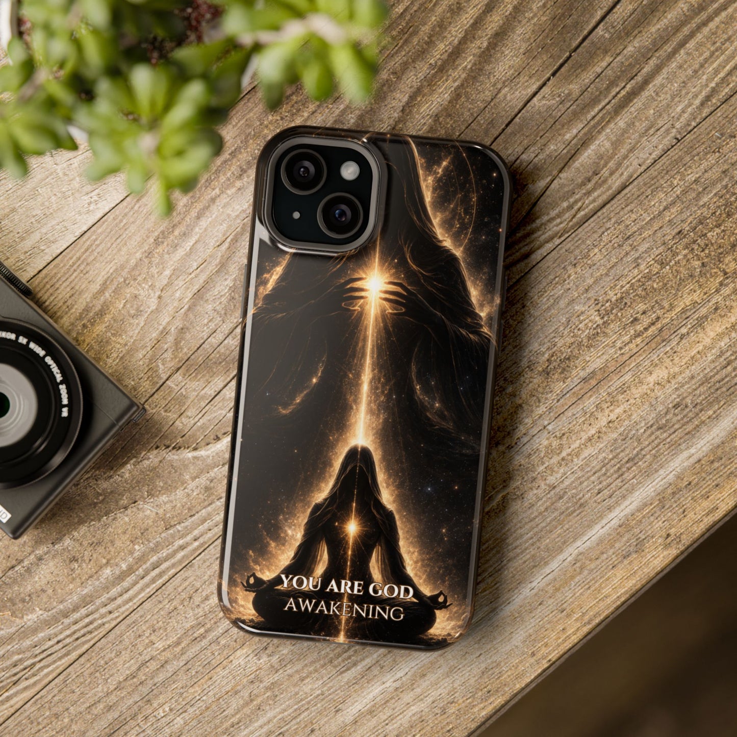Spiritual Galaxy Phone Case — "You Are God Awakening" Magnetic Impact‑Resistant Case